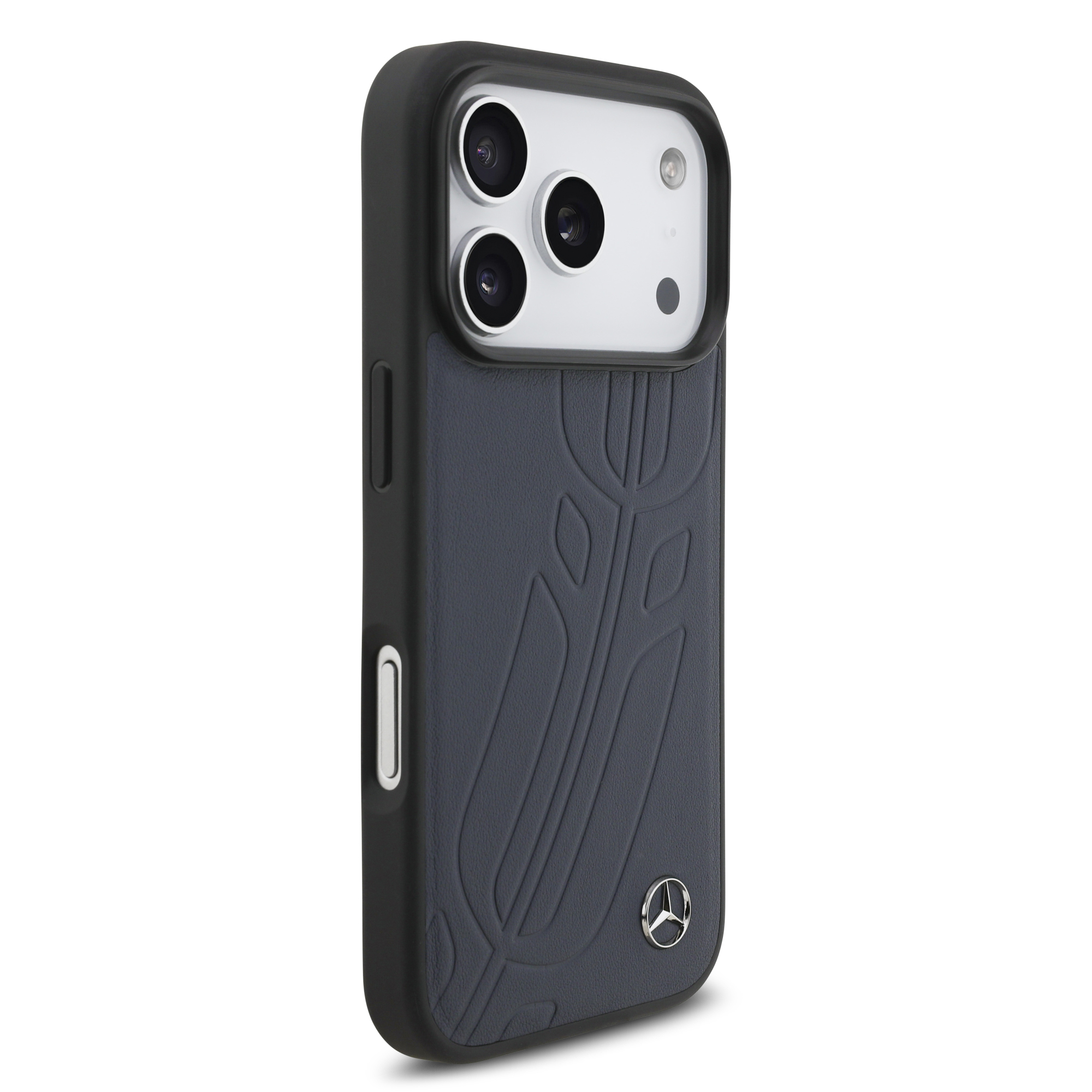 iPhone 17 Pro - MERCEDES BENZ Leather Large Laurel Leaves Blue — estuche (foto 4 de 8)