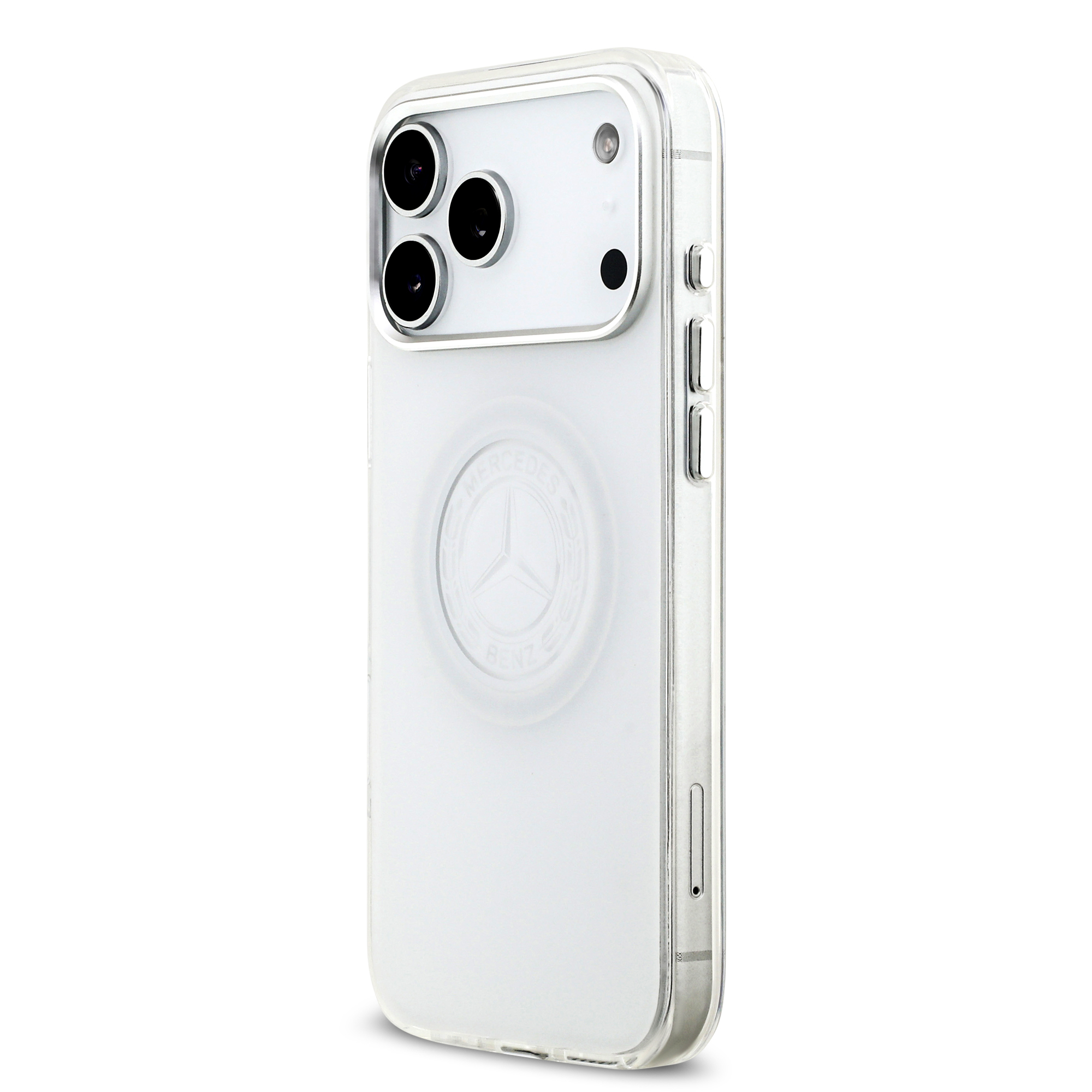 iPhone 17 Pro Max - MERCEDES BENZ Frosted Vintage Logo Transparent — estuche (foto 2 de 5)