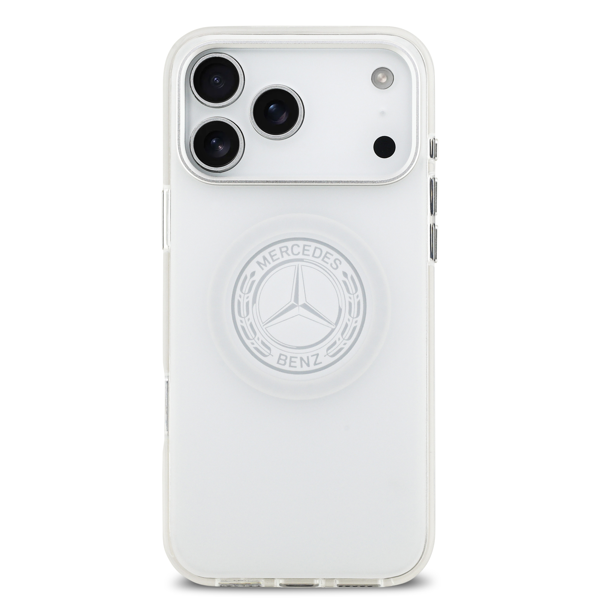 iPhone 17 Pro Max - MERCEDES BENZ Frosted Vintage Logo Transparent — estuche (foto 3 de 5)