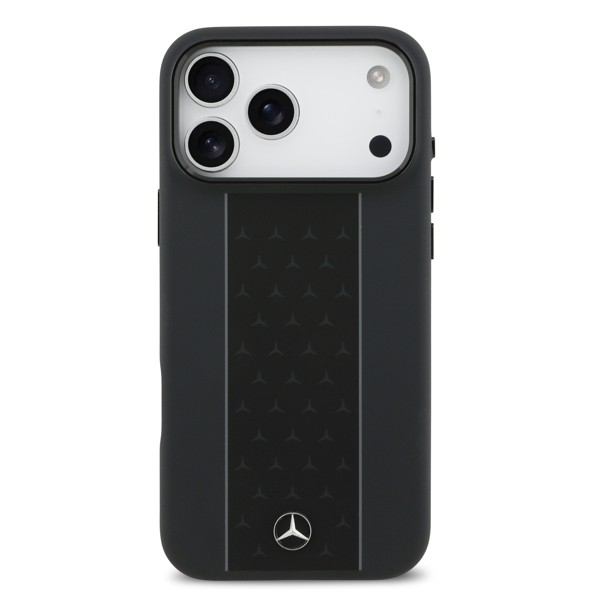 iPhone 17 Pro Max - MERCEDES BENZ Silicone Case Vertical Stripes Black — estuche (foto 3 de 5)