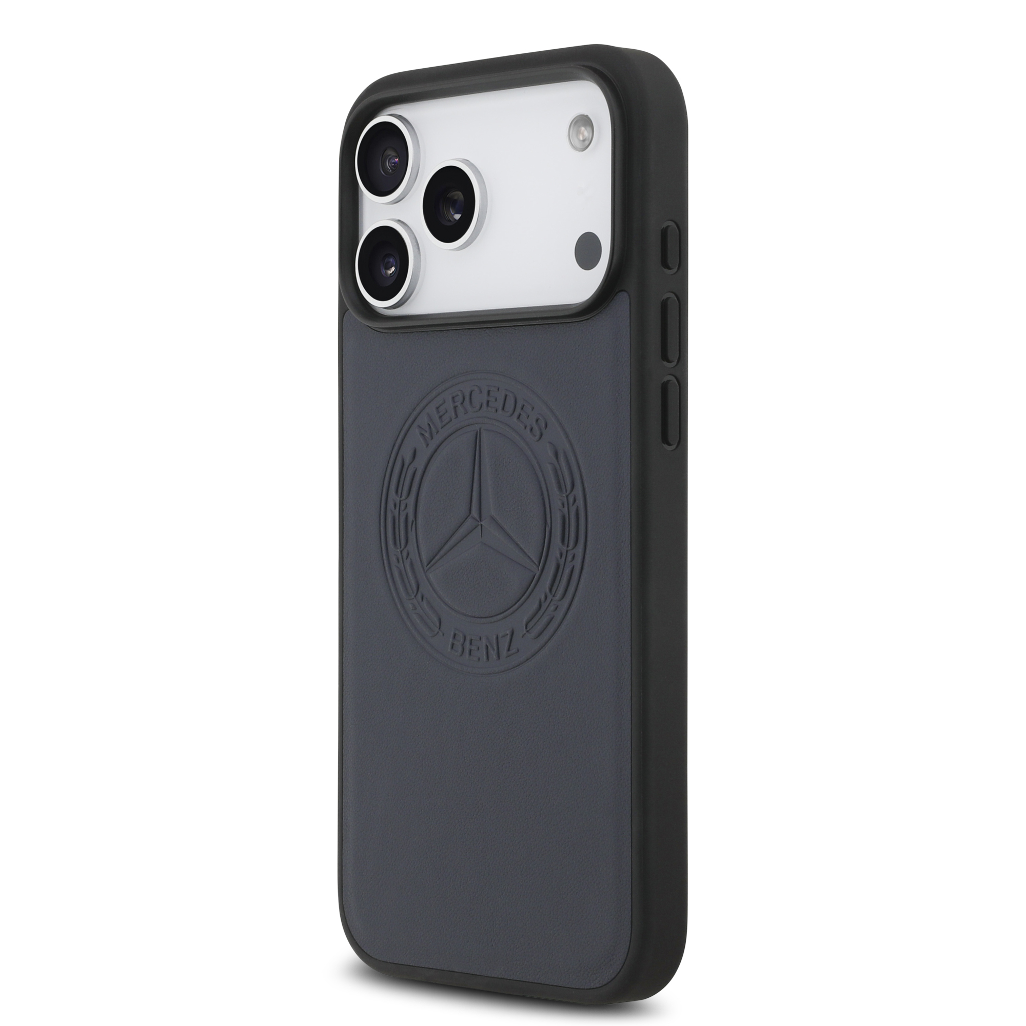 iPhone 17 Pro Max - MERCEDES BENZ Leather Vintage Logo Blue — estuche (foto 3 de 8)