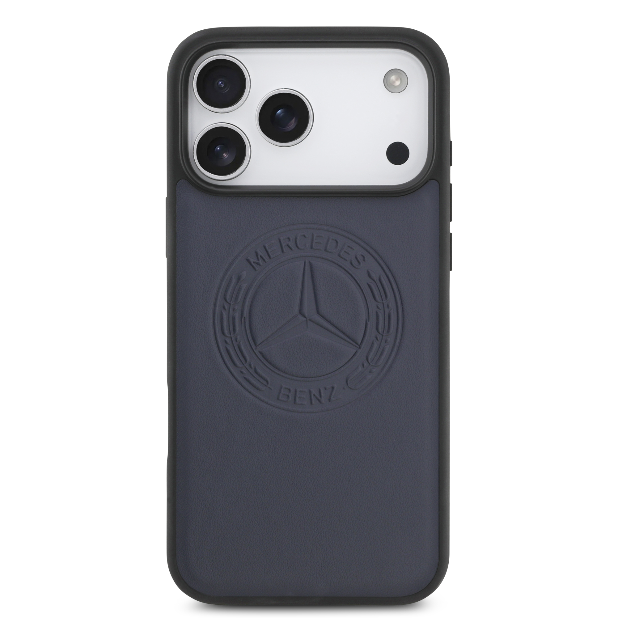 iPhone 17 Pro Max - MERCEDES BENZ Leather Vintage Logo Blue