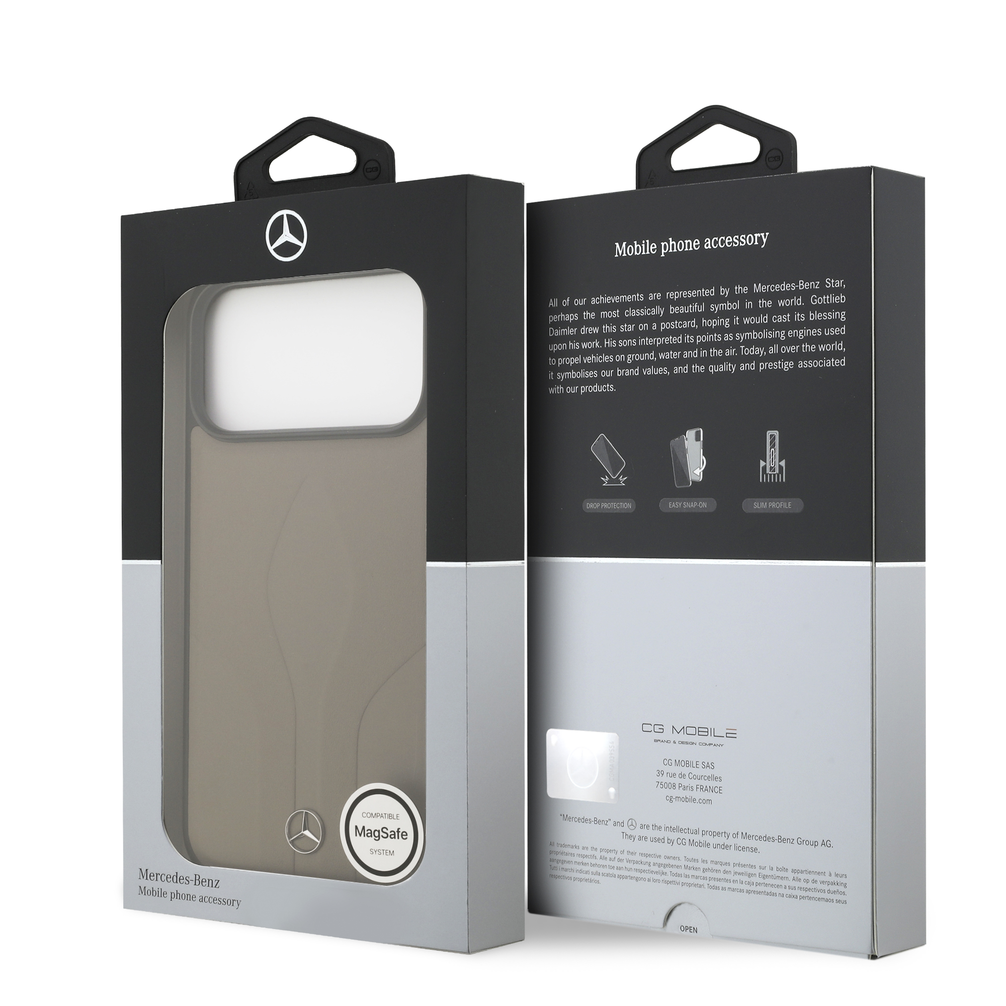 iPhone 17 Pro Max - MERCEDES BENZ Leather The Move Taupe — estuche (foto 8 de 8)