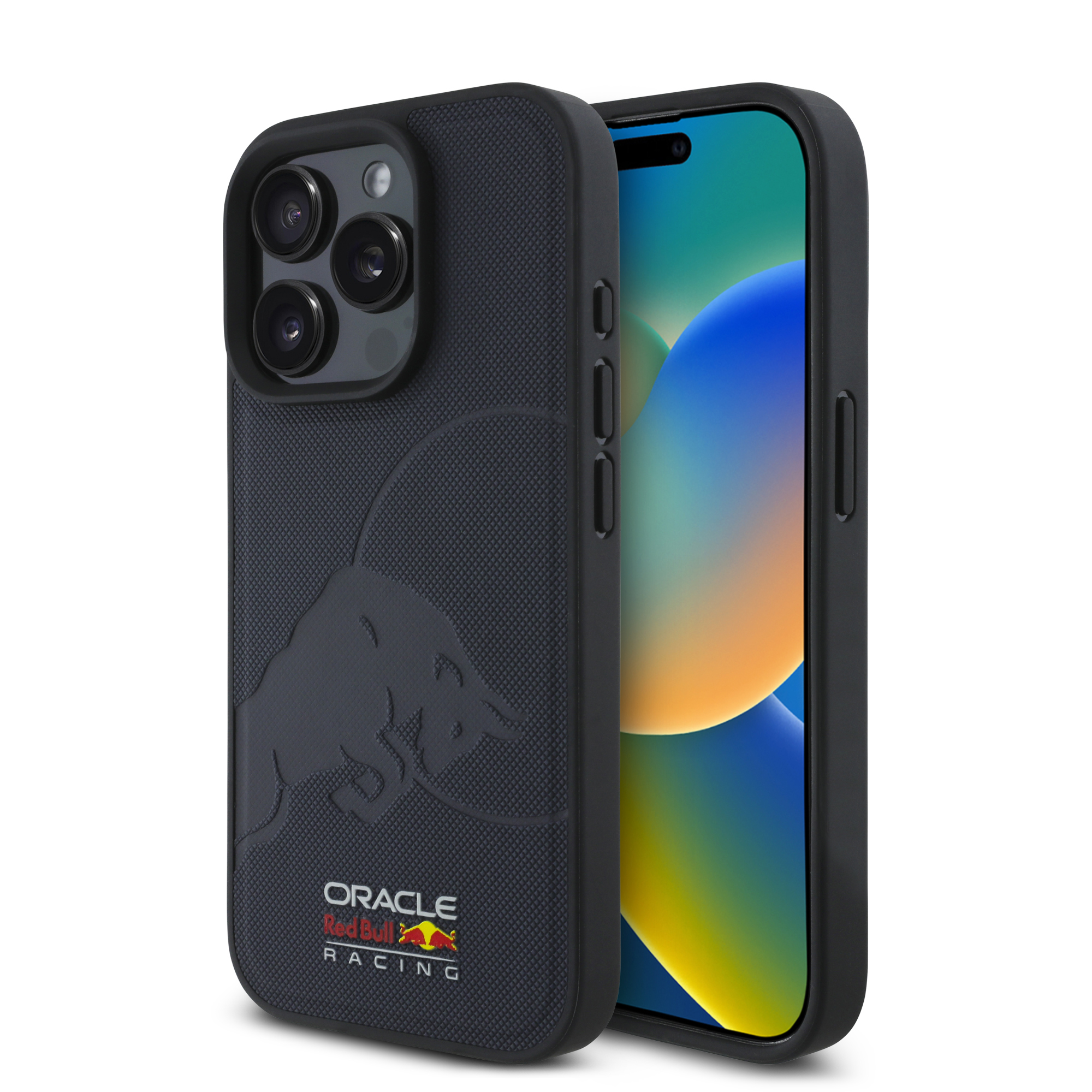 iPhone 15 Pro Max - REDBULL RACING Meshes Leather Debossed Bull Navy