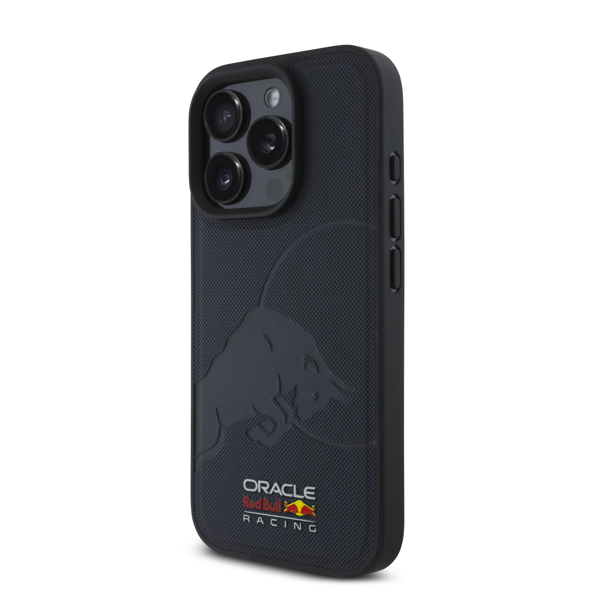 iPhone 15 Pro Max - REDBULL RACING Meshes Leather Debossed Bull Navy — estuche (foto 2 de 5)