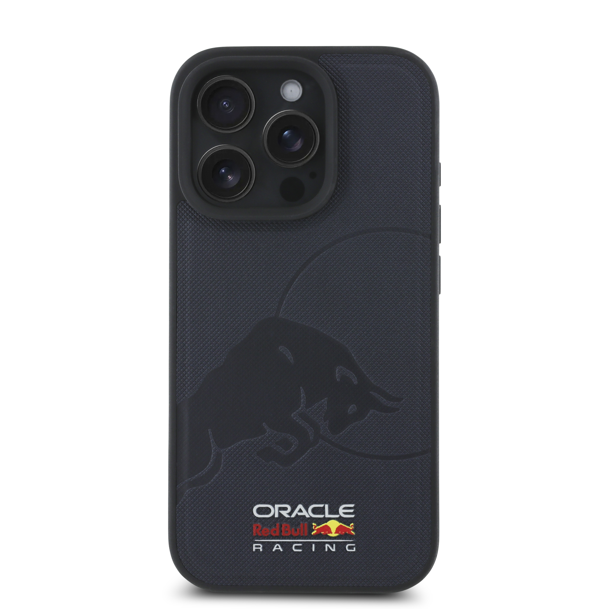 iPhone 15 Pro Max - REDBULL RACING Meshes Leather Debossed Bull Navy — estuche (foto 3 de 5)