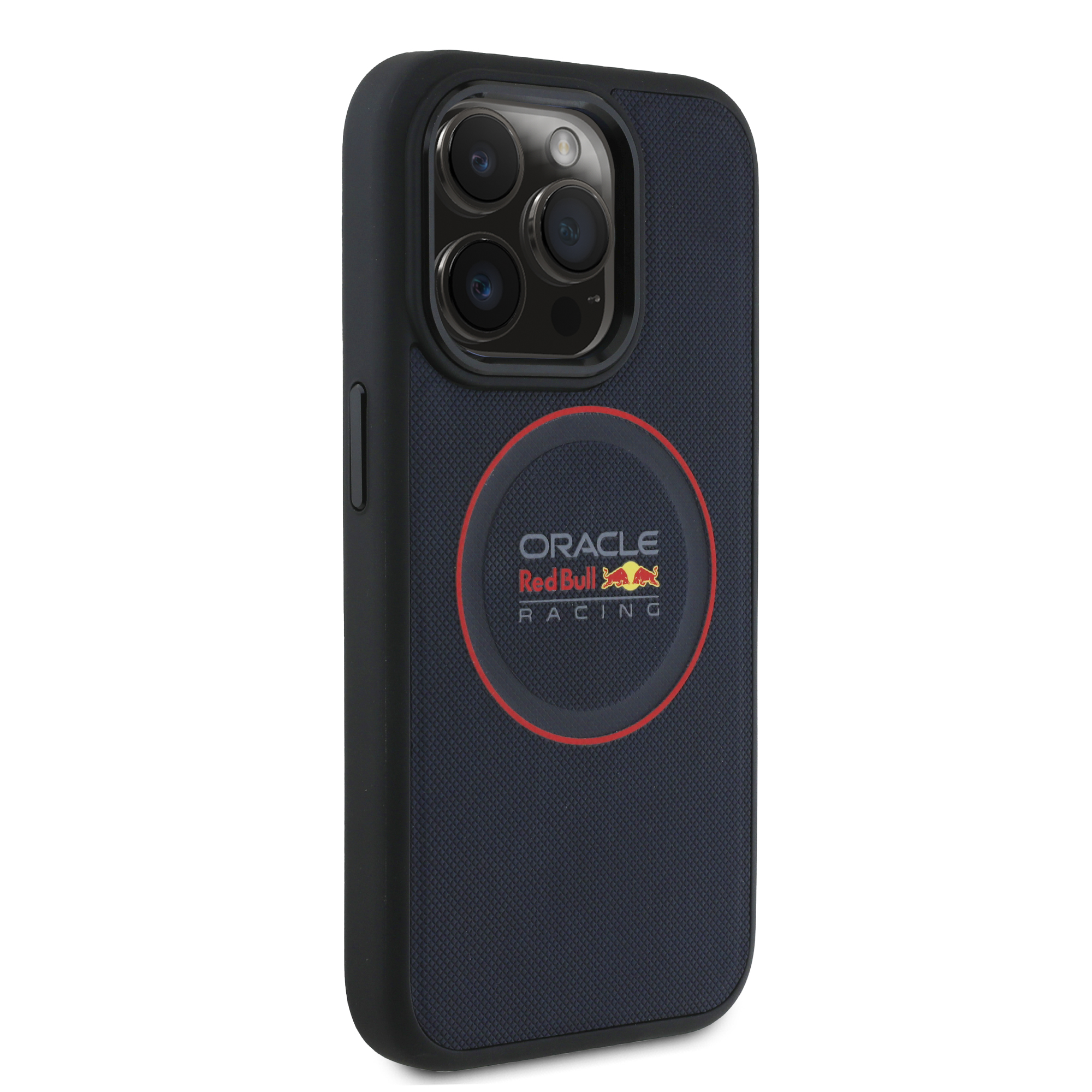 iPhone 15 Pro Max - REDBULL RACING Leather Wit Red Ring Navy — estuche (foto 4 de 5)