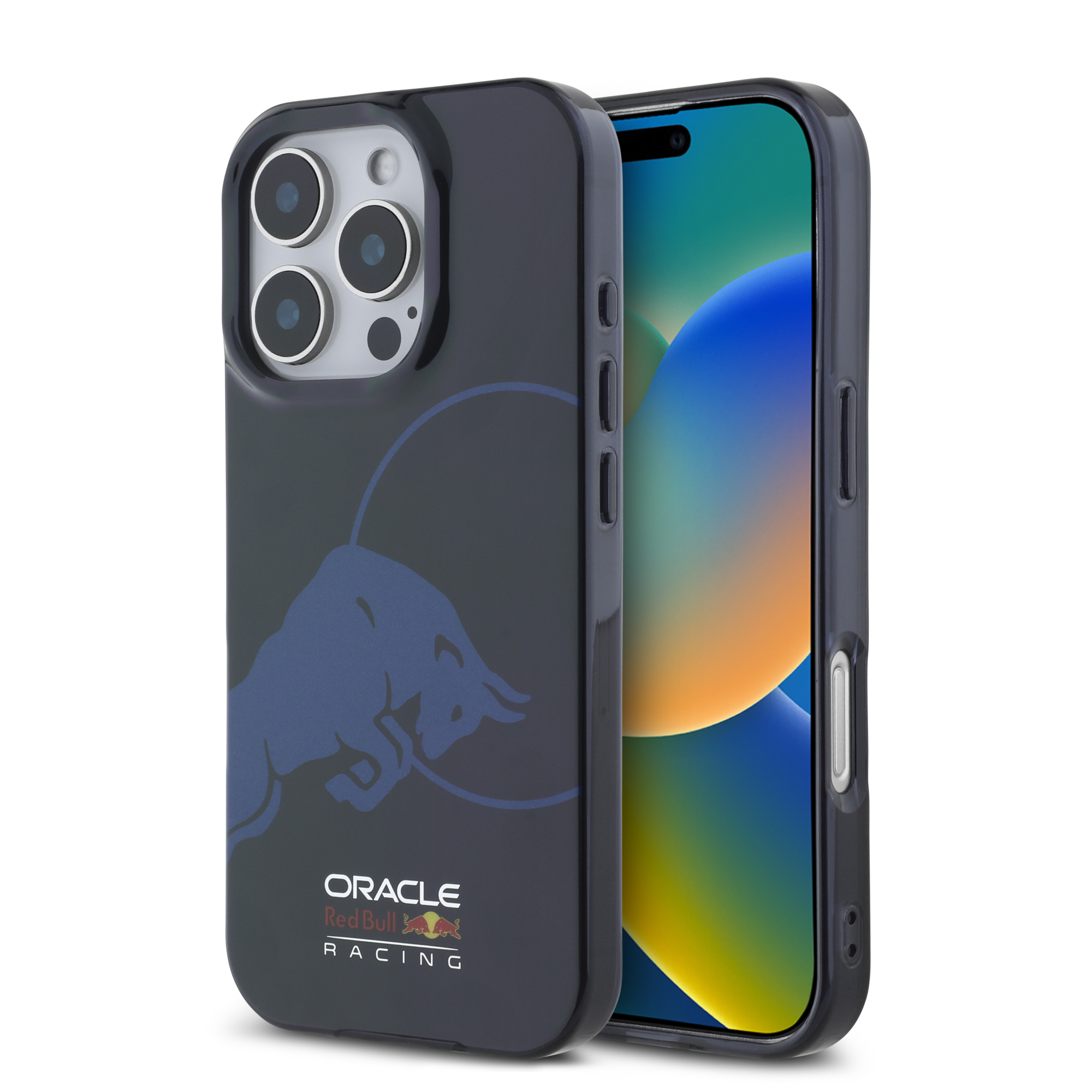 iPhone 16 Pro - REDBULL RACING IML Transparent Single Bull Navy — estuche (foto 2 de 8)