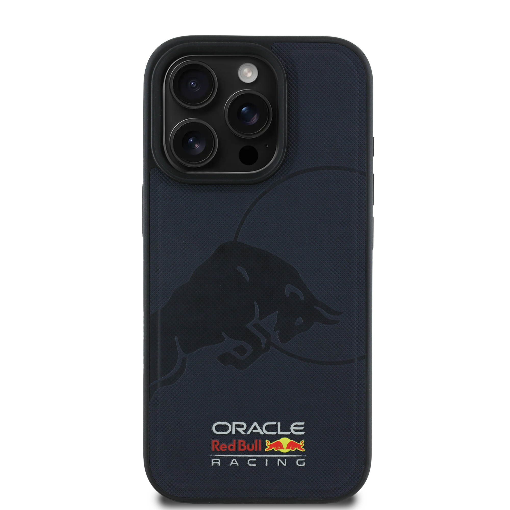 iPhone 16 Pro - REDBULL RACING Meshed Leather Debossed Bull Navy