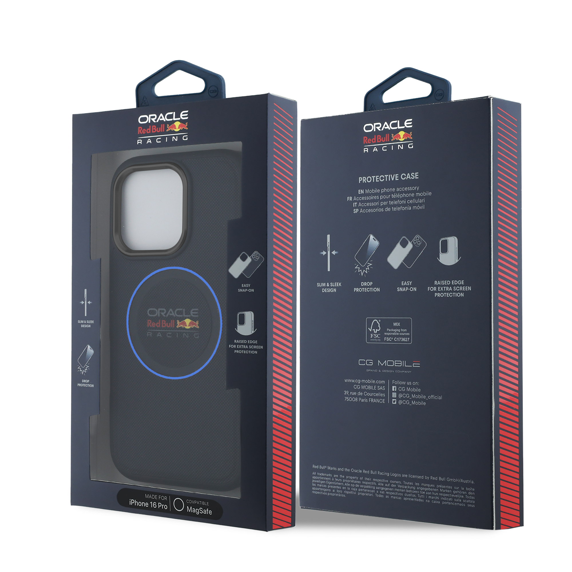 iPhone 16 Pro - REDBULL RACING Meshed Leather Navy — estuche (foto 8 de 8)
