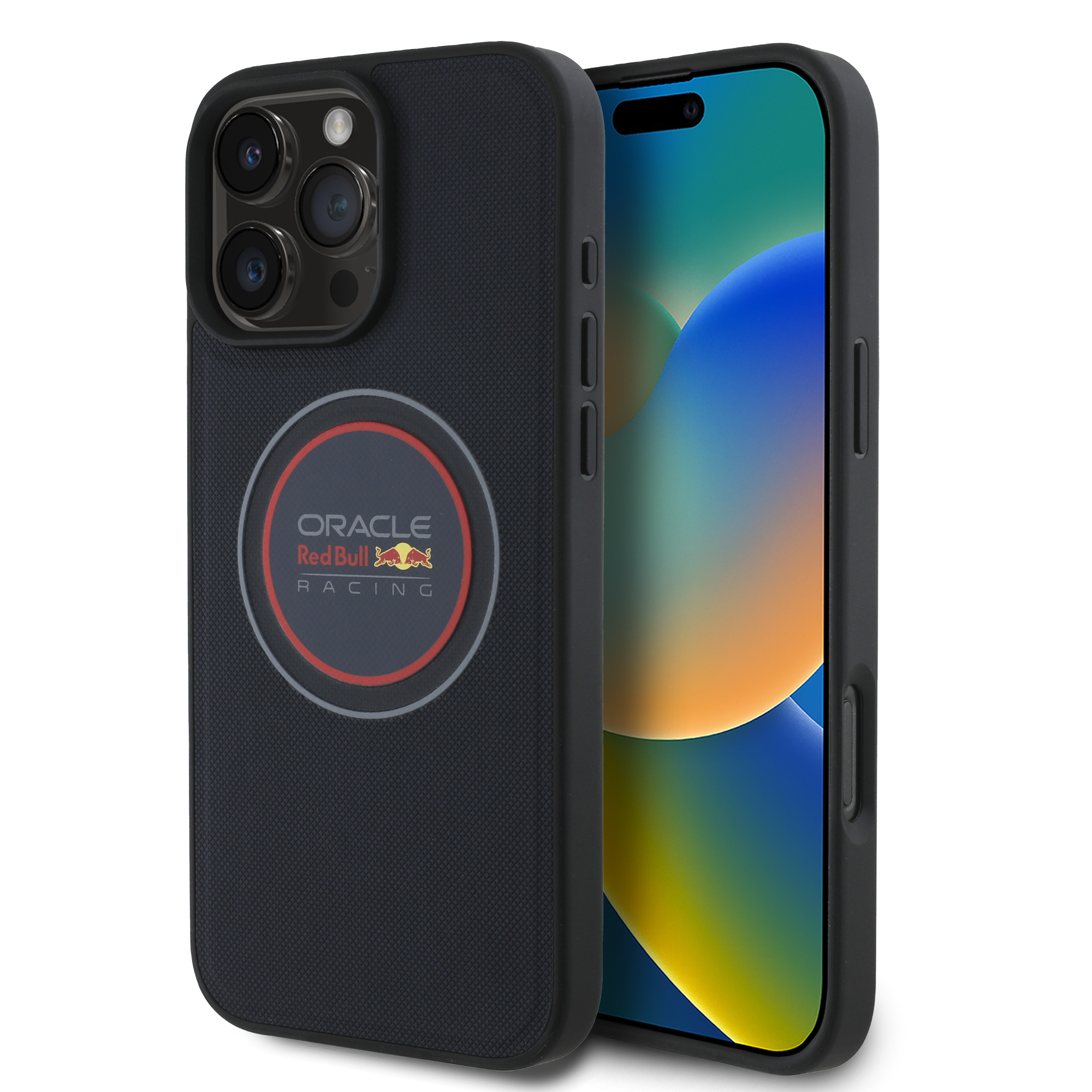iPhone 16 Pro - REDBULL RACING Meshed Leather Red Ring Navy — estuche (foto 2 de 8)