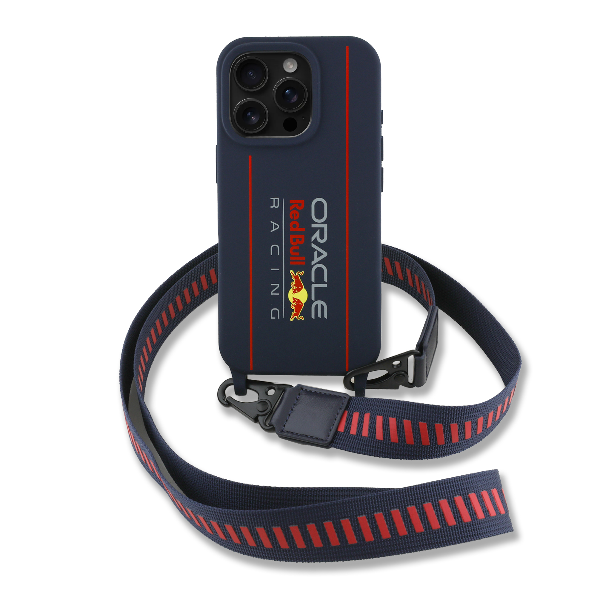 iPhone 16 Pro Max - REDBULL RACING Liquid Silicone Vertical Logo Navy — estuche (foto 2 de 5)