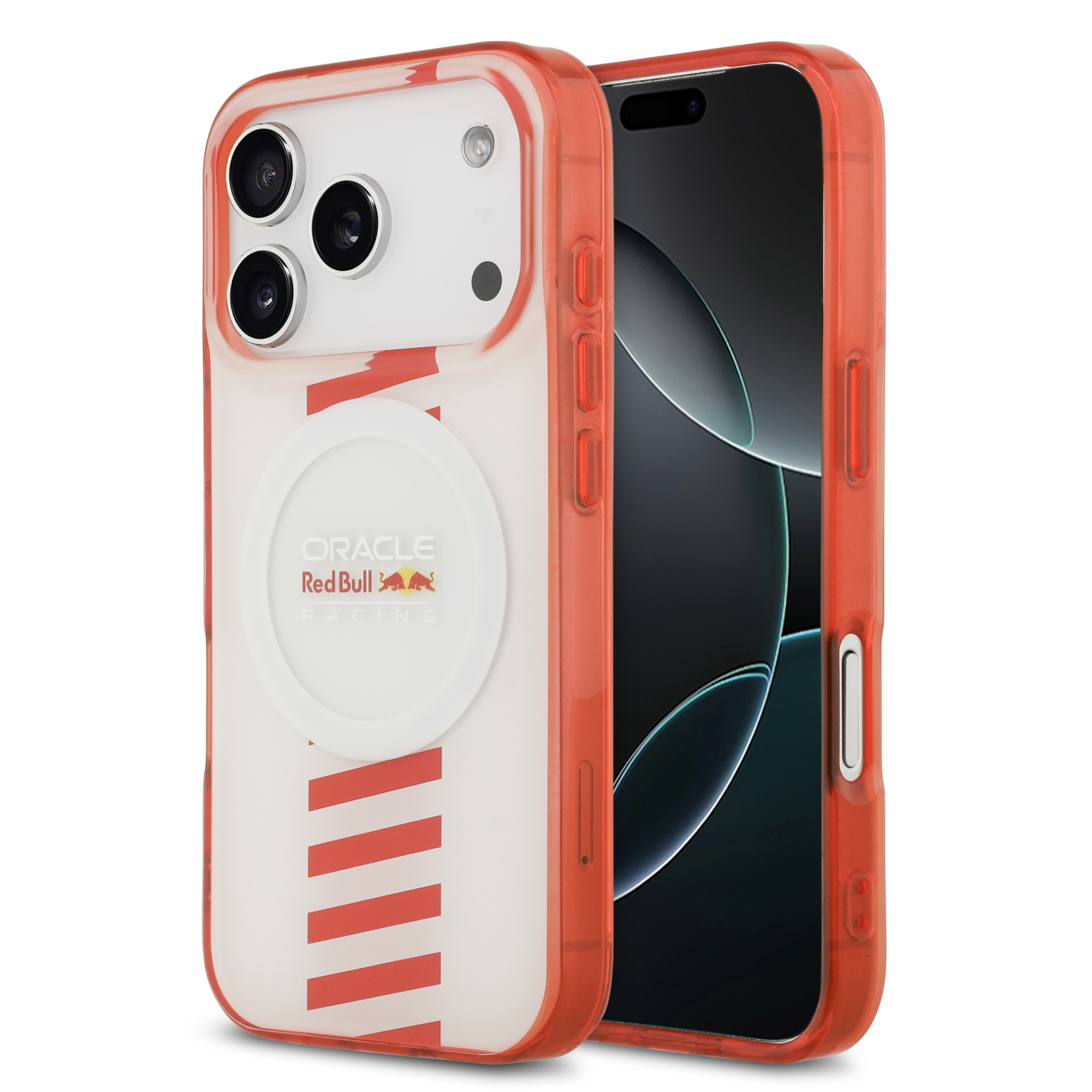 iPhone 17 Pro - REDBULL RACING Double Layer Centered Powerbar White — estuche (foto 2 de 8)