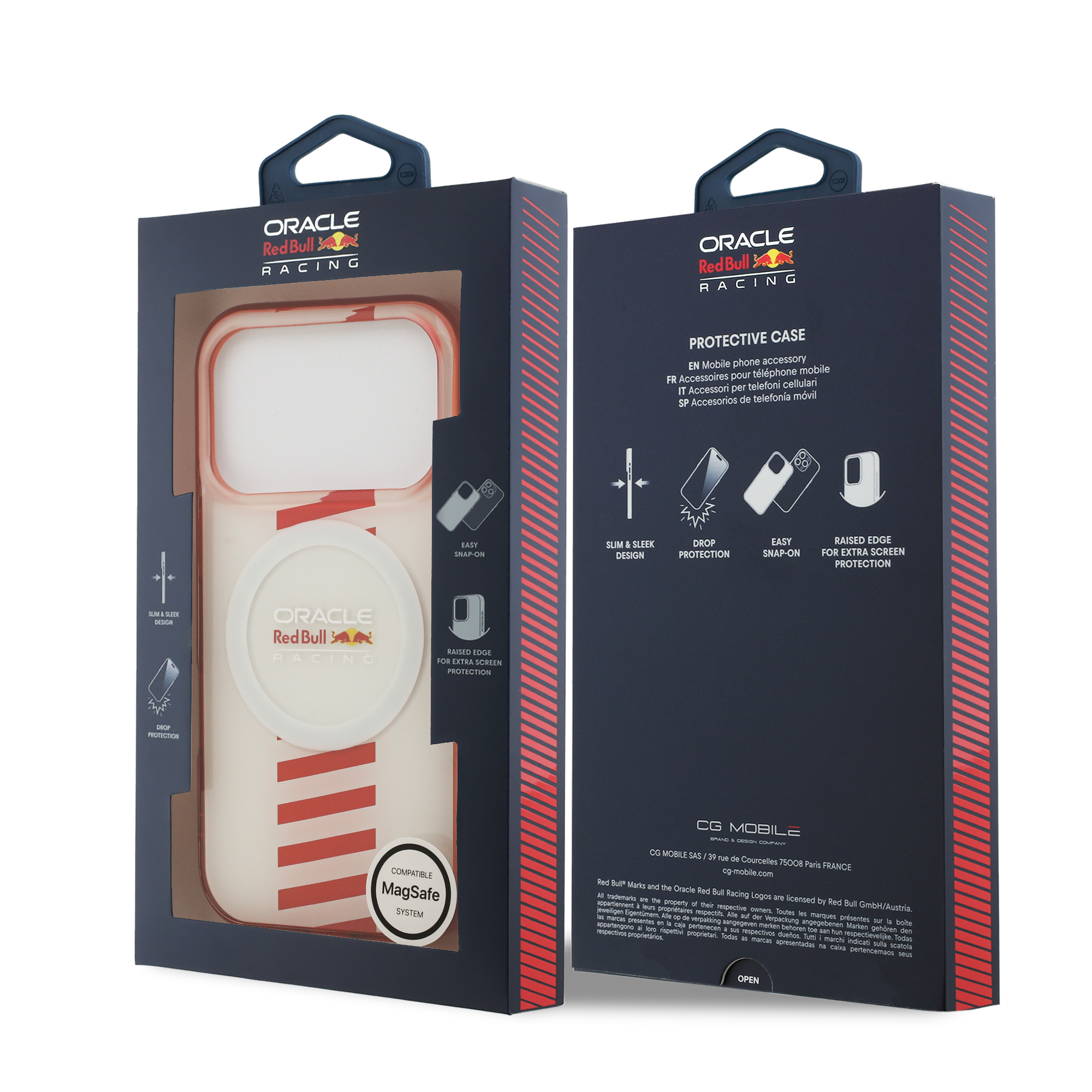iPhone 17 Pro - REDBULL RACING Double Layer Centered Powerbar White — estuche (foto 8 de 8)