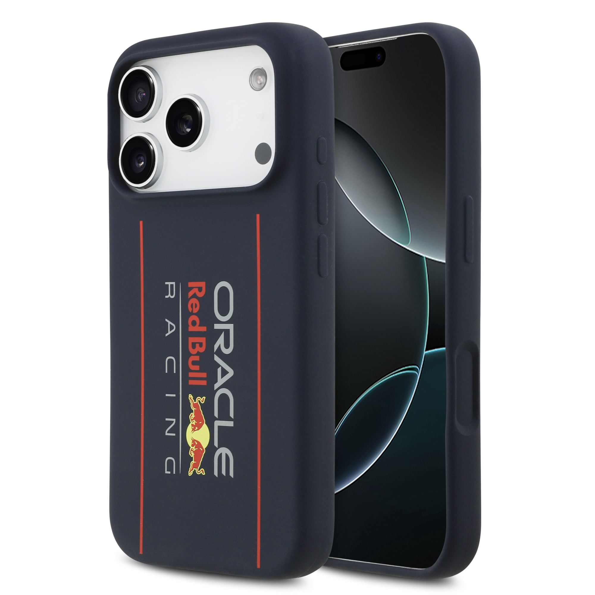 iPhone 17 Pro - REDBULL RACING Liquid Silicone Oversize Vertical Logo Navy