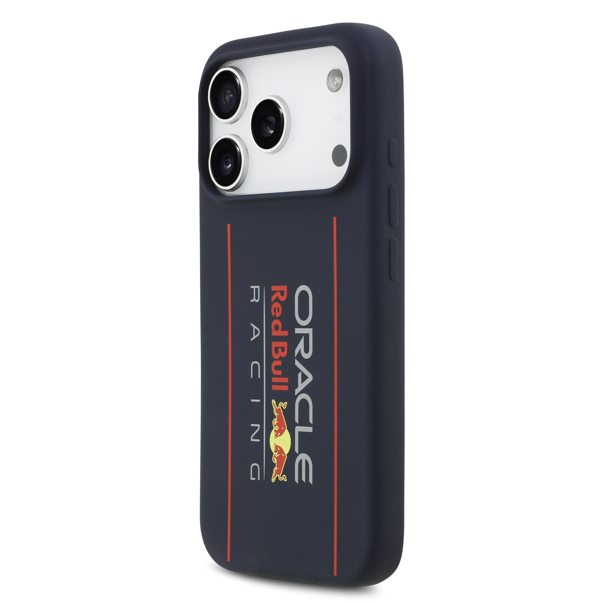 iPhone 17 Pro - REDBULL RACING Liquid Silicone Oversize Vertical Logo Navy — estuche (foto 2 de 5)