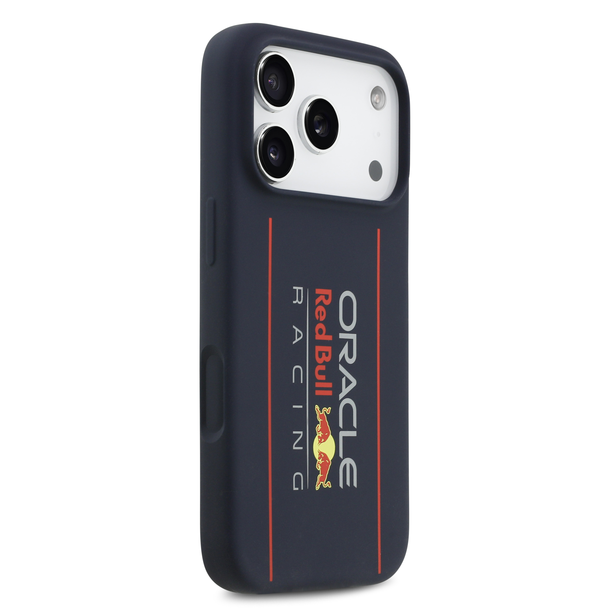 iPhone 17 Pro - REDBULL RACING Liquid Silicone Oversize Vertical Logo Navy — estuche (foto 4 de 5)