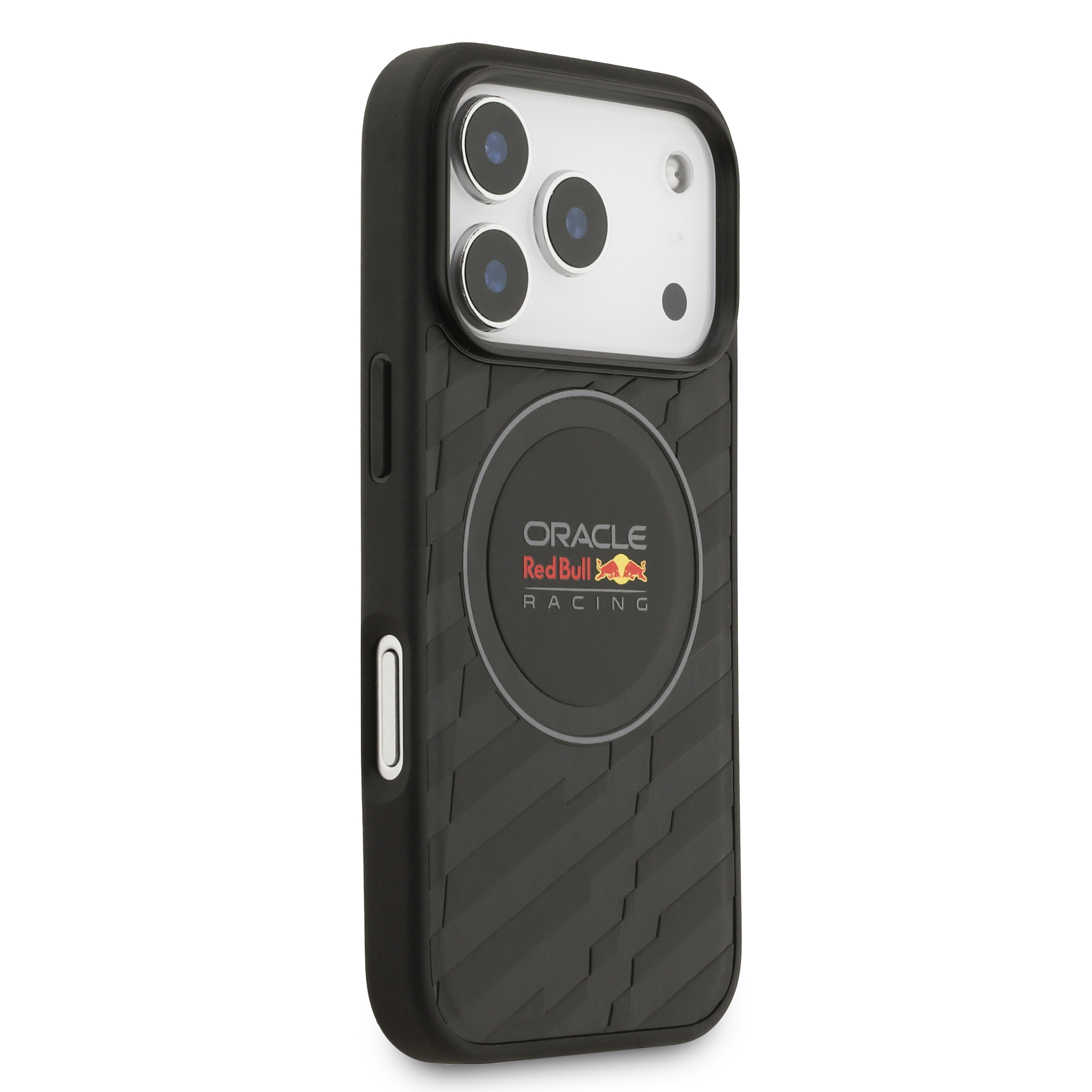 iPhone 17 Pro - REDBULL RACING Leather With Logo And Embossed Pattern Black — estuche (foto 4 de 5)