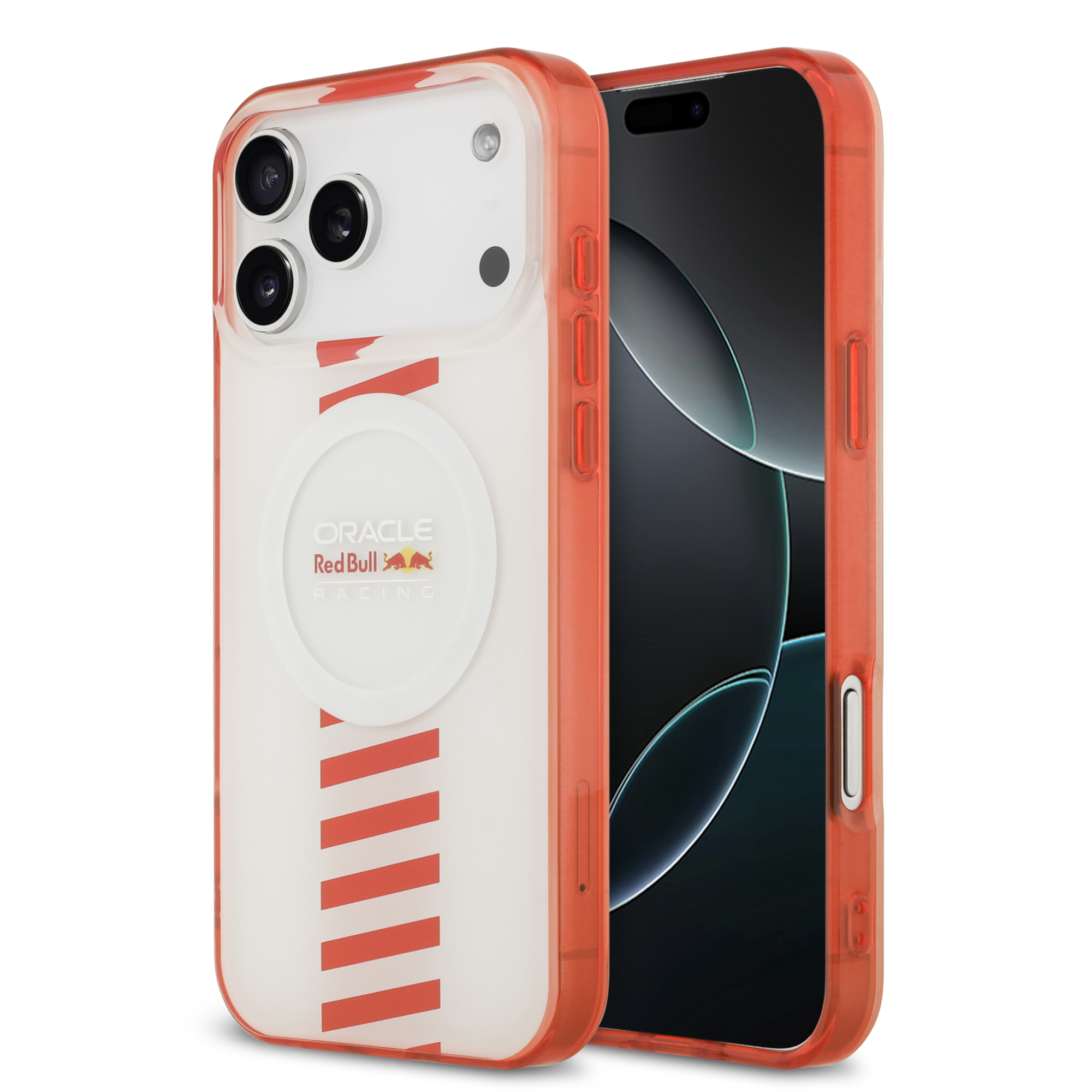 iPhone 17 Pro Max - REDBULL RACING Double Layer Centered Powerbar White — estuche (foto 2 de 8)