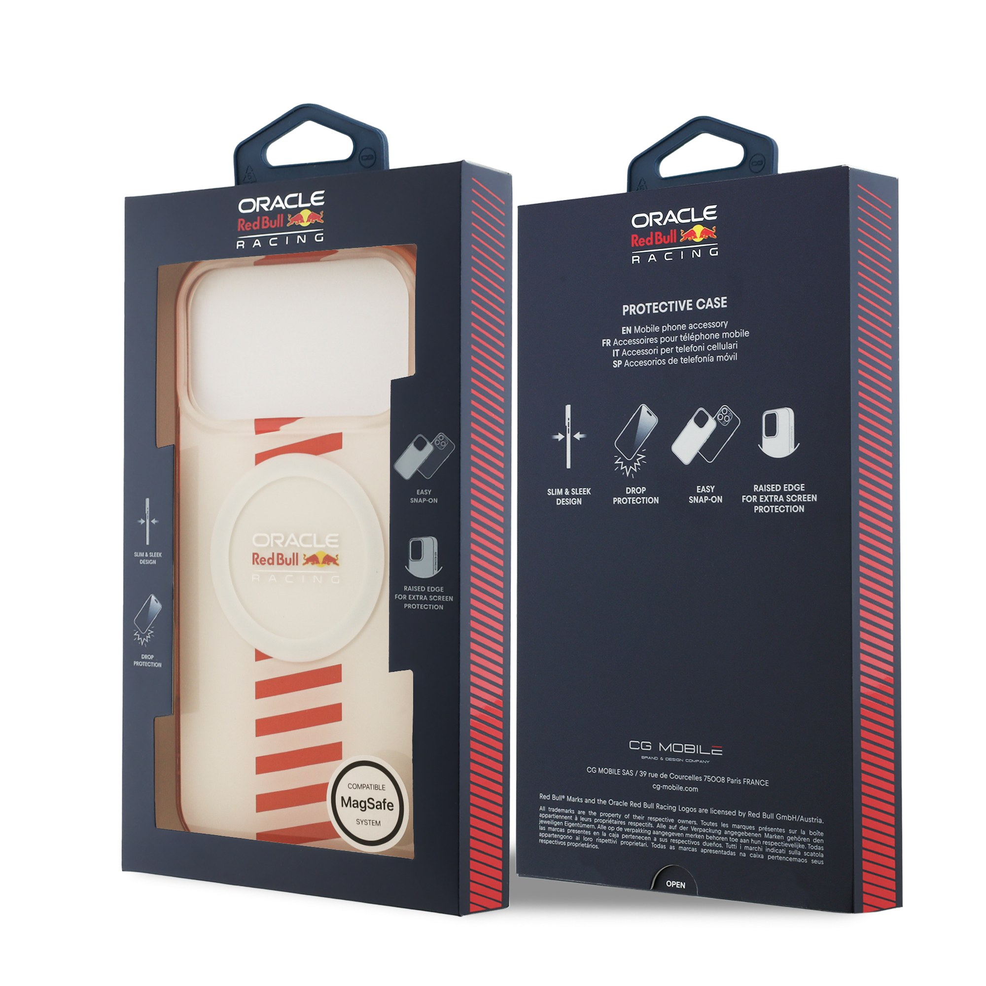 iPhone 17 Pro Max - REDBULL RACING Double Layer Centered Powerbar White — estuche (foto 8 de 8)