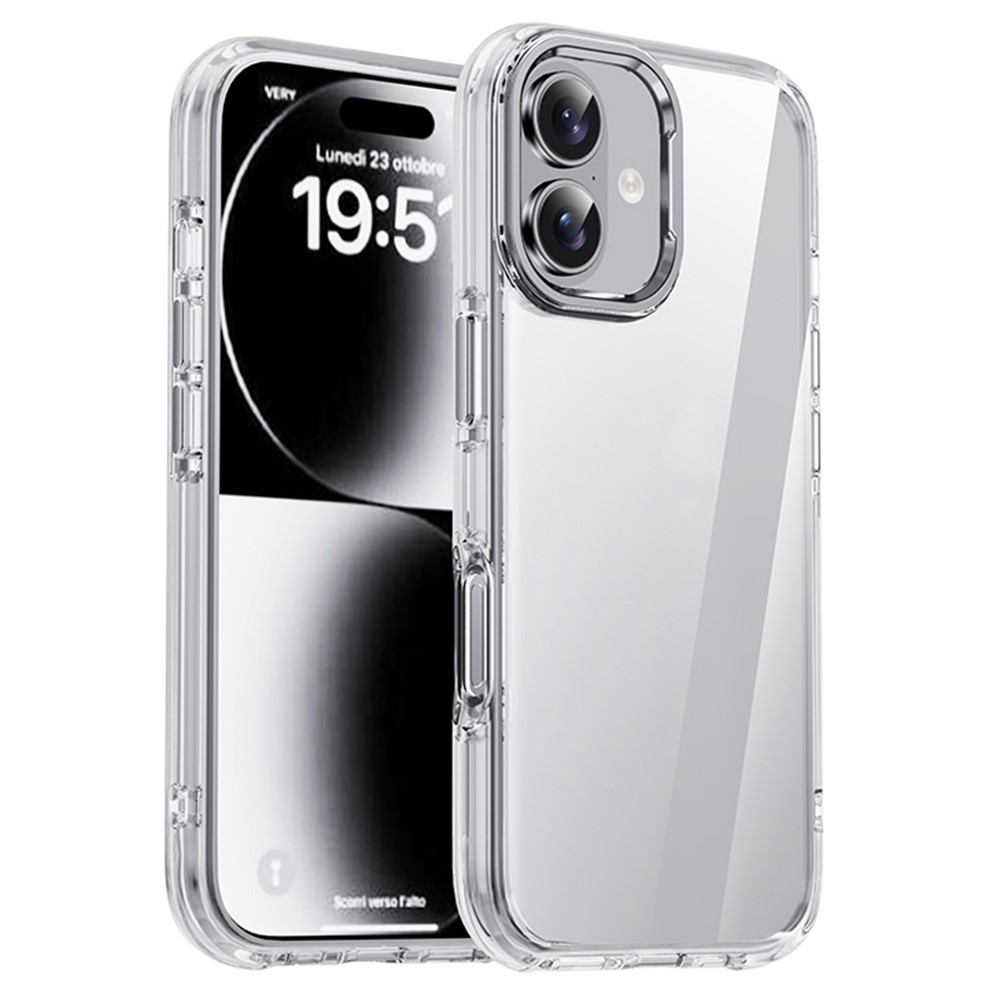 iPhone 17 - IPAKY Metal Lens Shockproof Silver — estuche