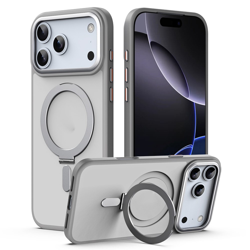 iPhone 17 Pro - Acrylic Metal Kickstand With MagSafe Grey — estuche