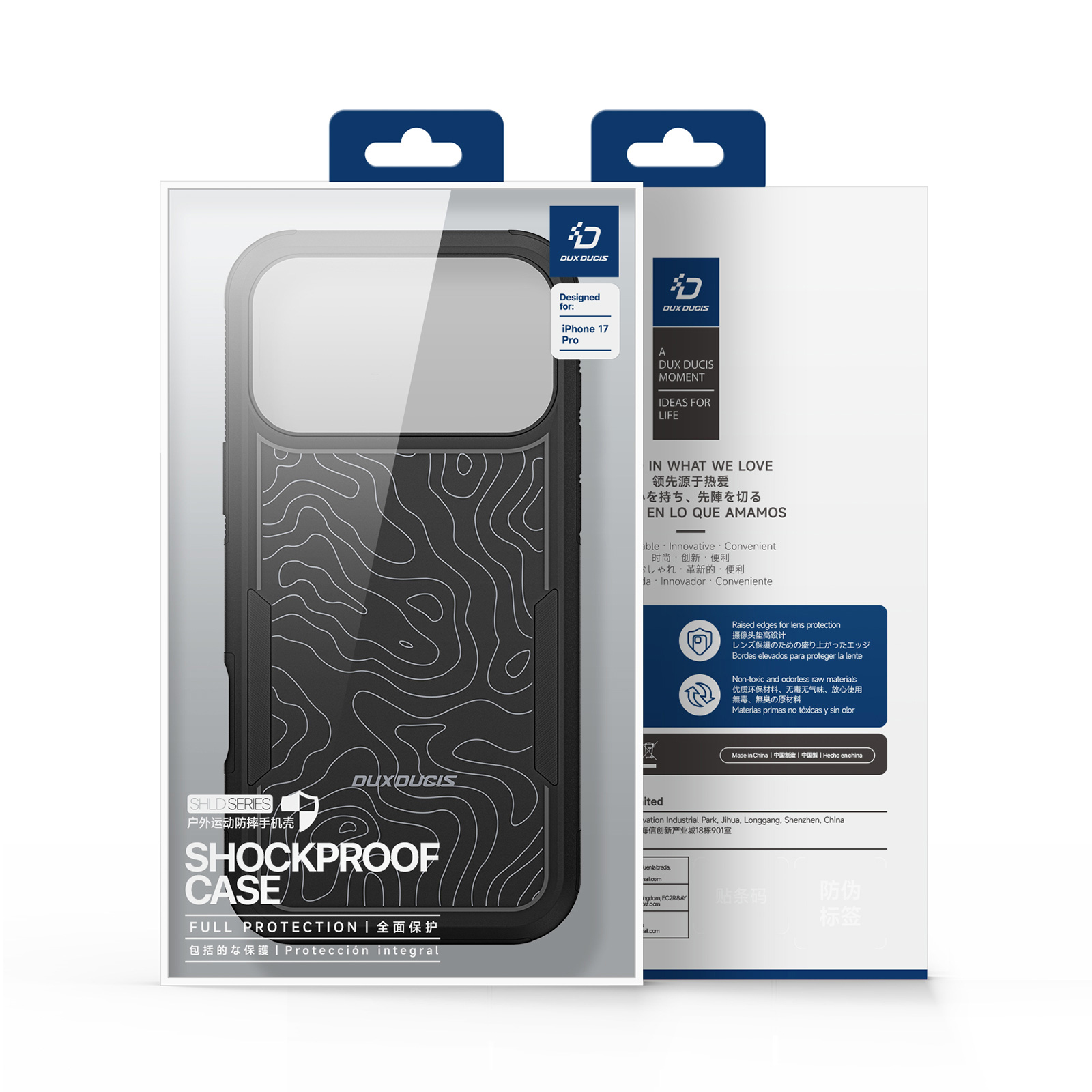 iPhone 17 Pro - DUX DUCIS Series 10FT Drop Protection Contour — estuche (foto 12 de 12)