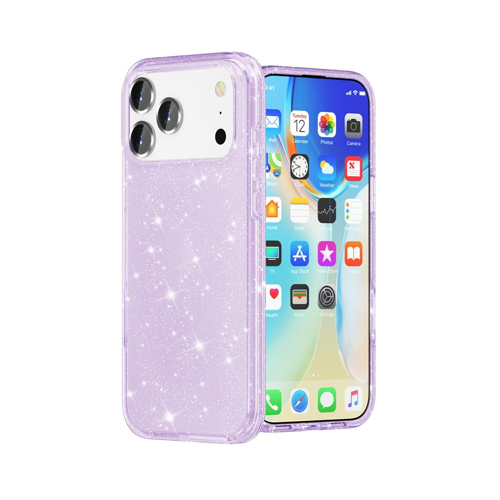 iPhone 17 Pro - TPU Glitter Powder Purple — estuche (foto 5 de 7)