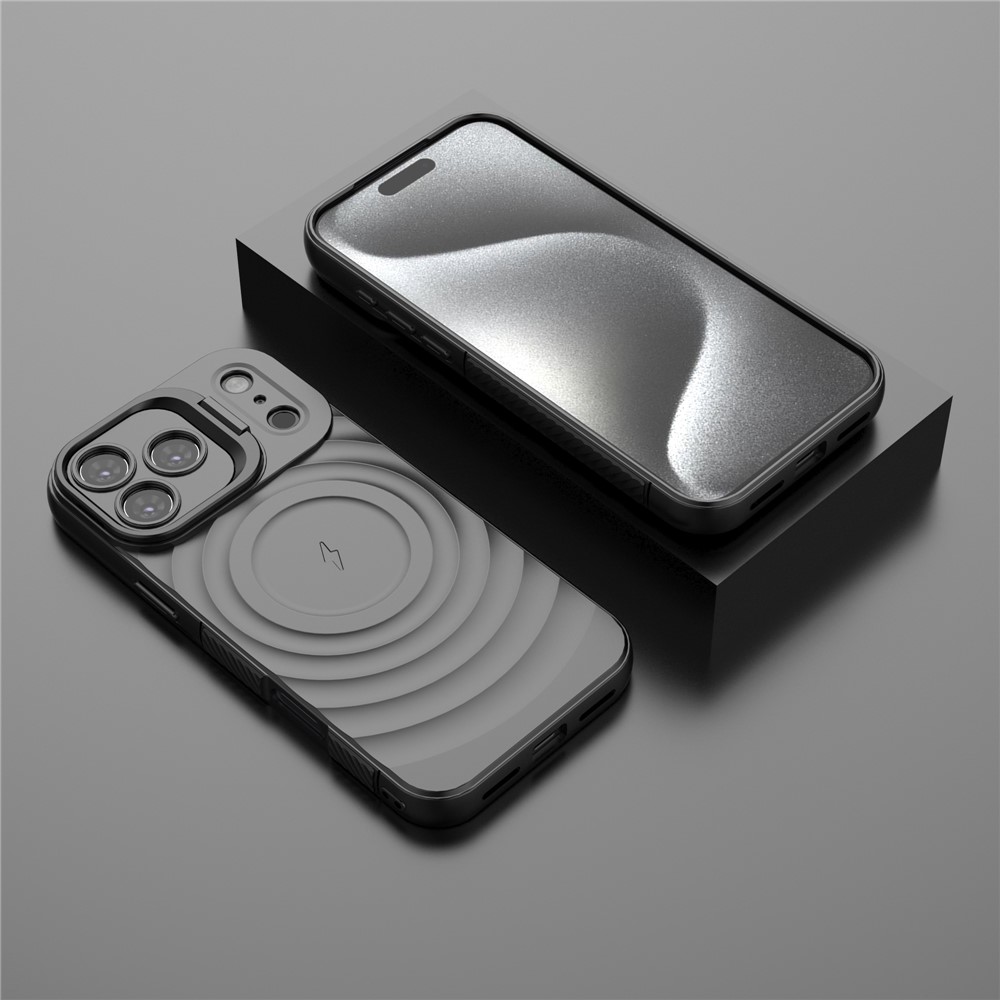 iPhone 17 Pro - Kickstand Ripple Texture Black — estuche (foto 13 de 13)