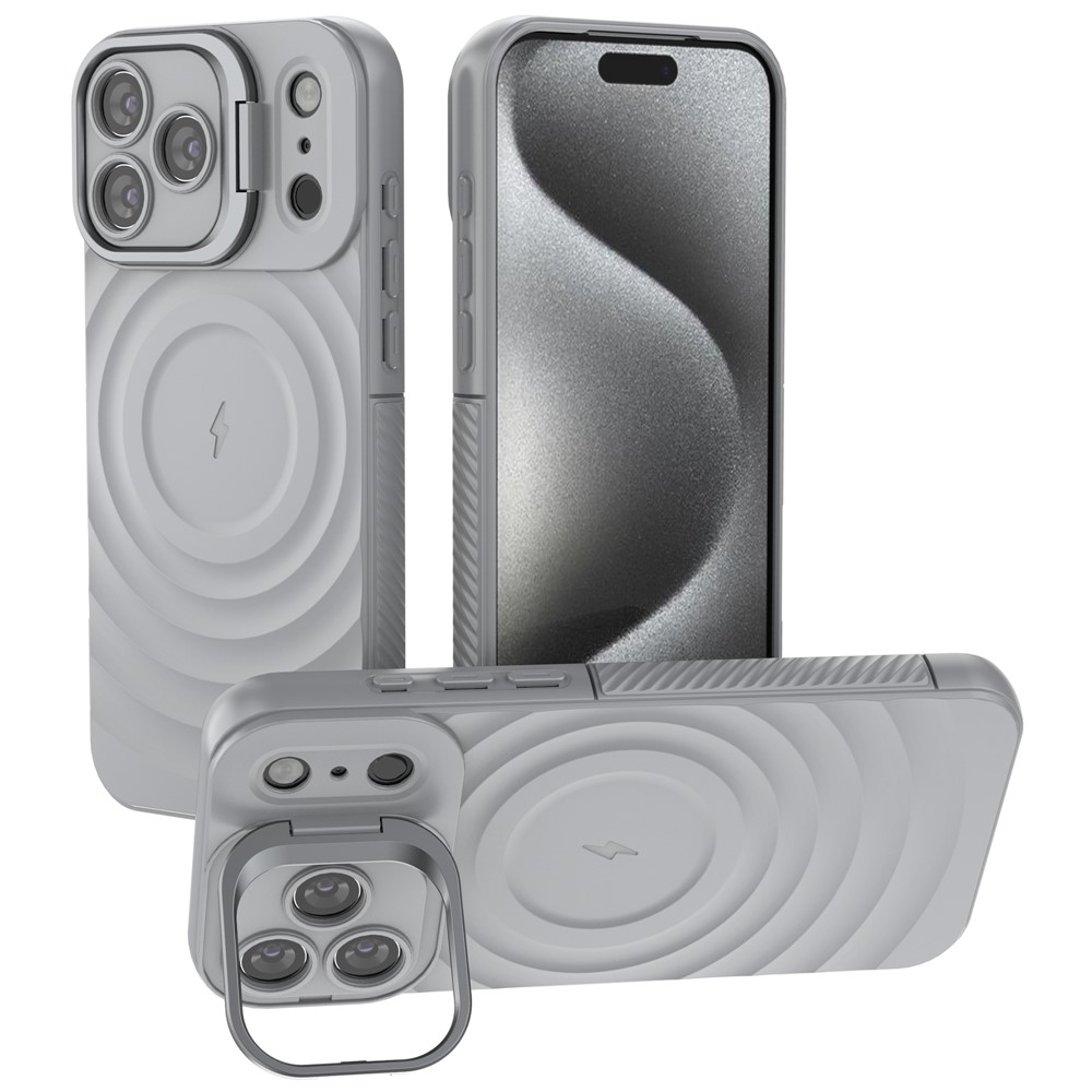 iPhone 17 Pro - Kickstand Ripple Texture Grey — estuche