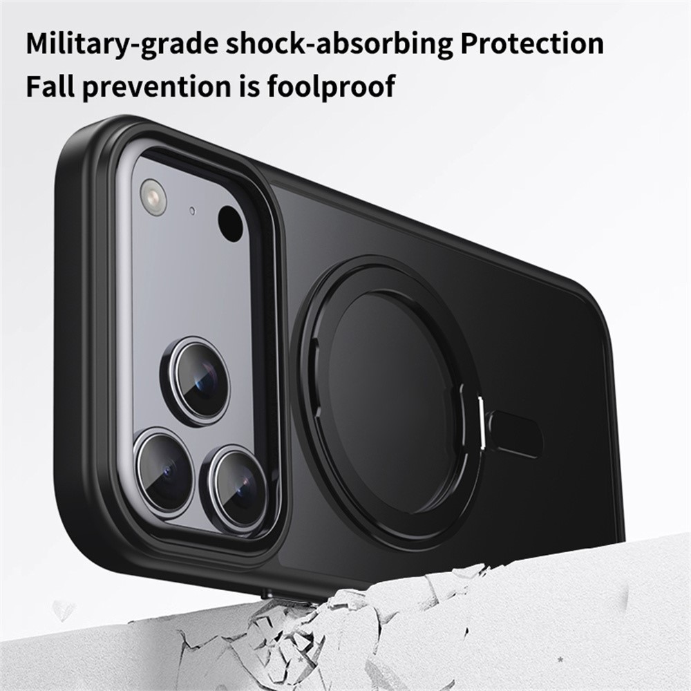 iPhone 17 Pro Max - Acrylic Metal Kickstand With MagSafe Grey — estuche (foto 3 de 4)