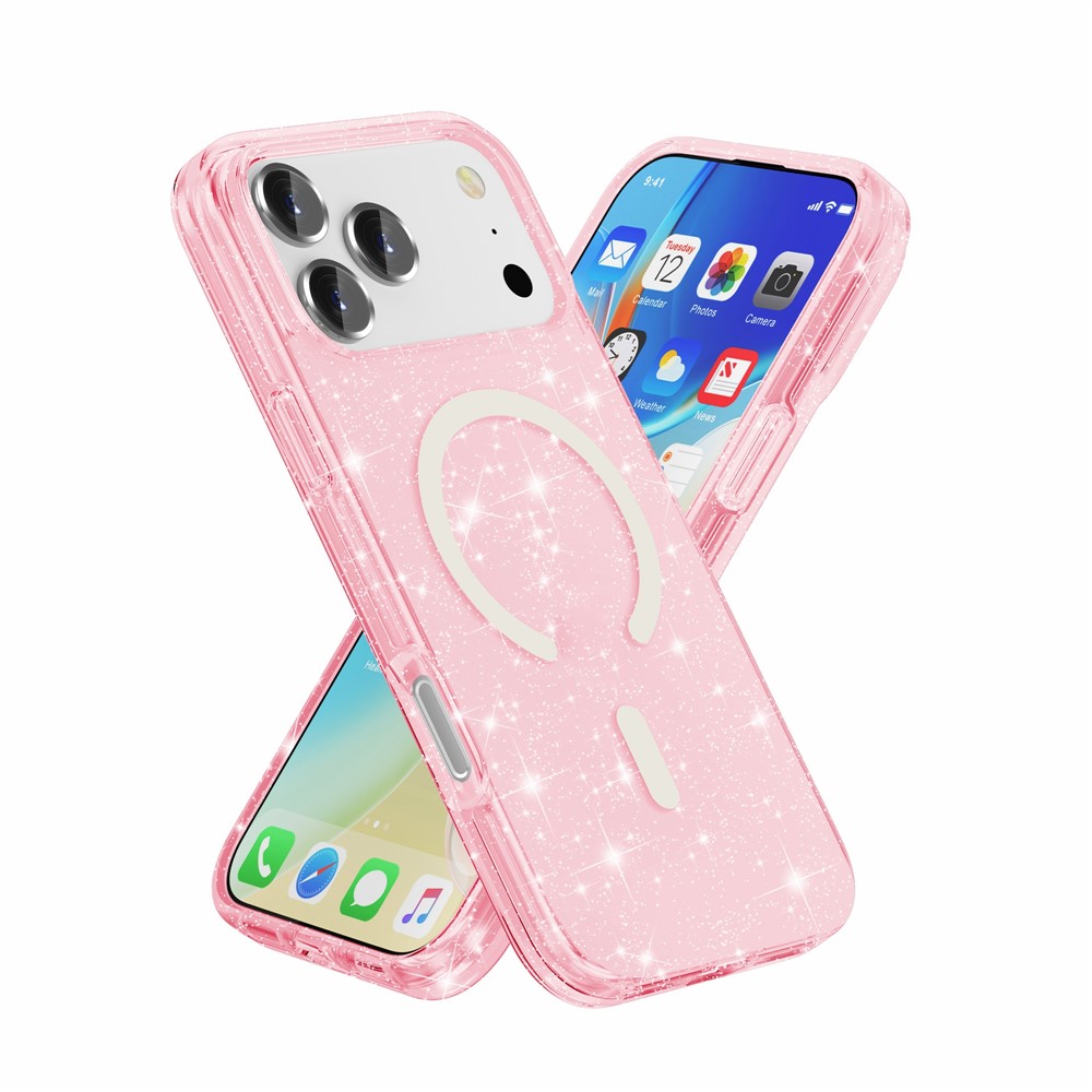 iPhone 17 Pro Max - Glitter Powder With MagSafe Pink — estuche (foto 2 de 9)