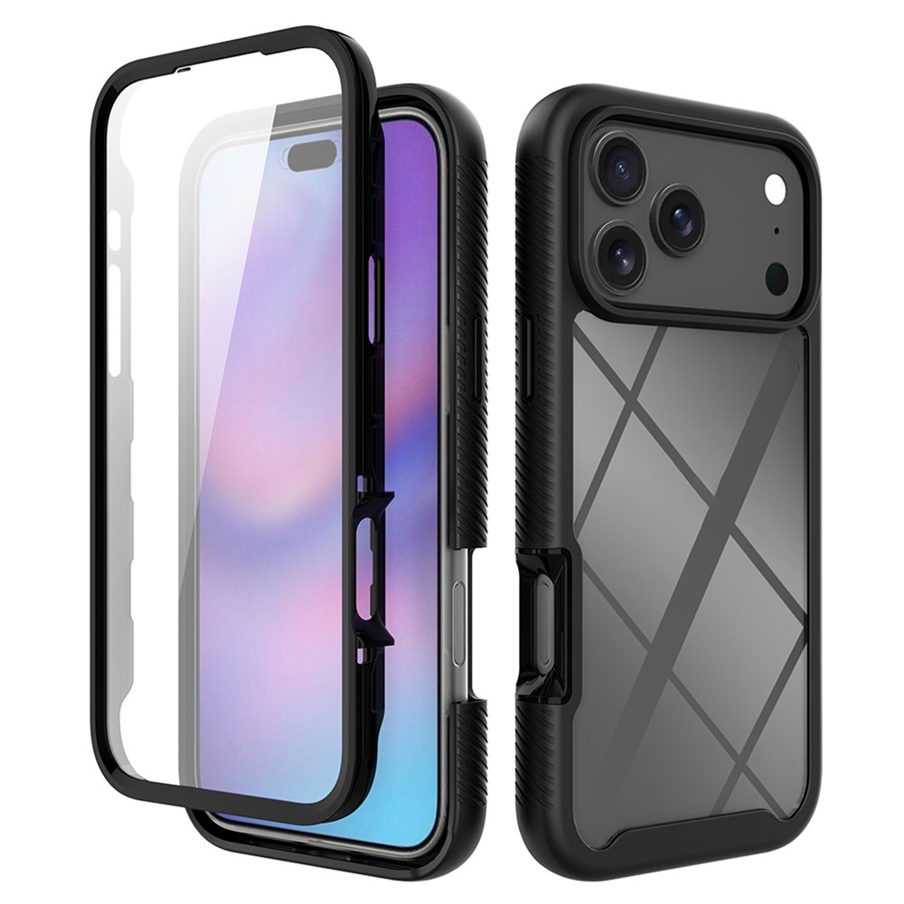iPhone 17 Pro Max - TPU 360 With PET Screen Black — estuche (foto 2 de 7)