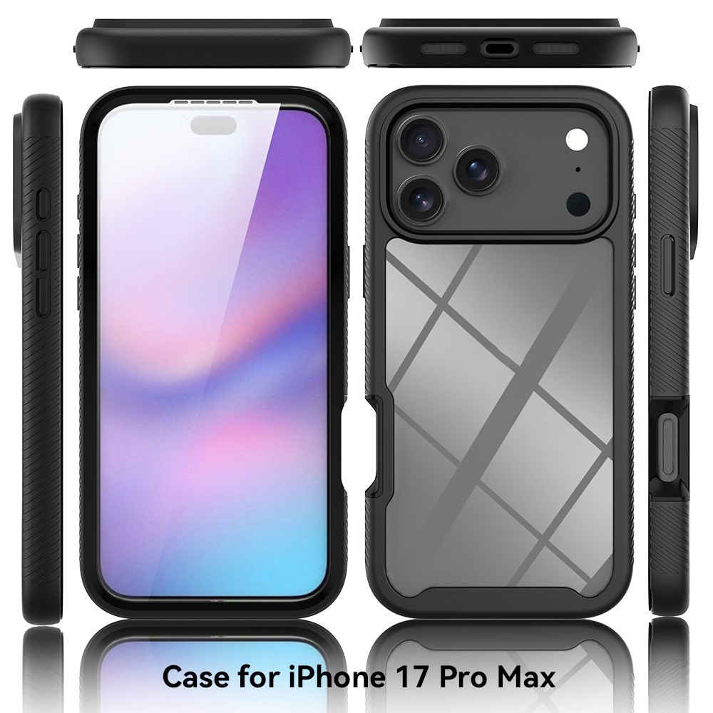 iPhone 17 Pro Max - TPU 360 With PET Screen Black — estuche (foto 7 de 7)