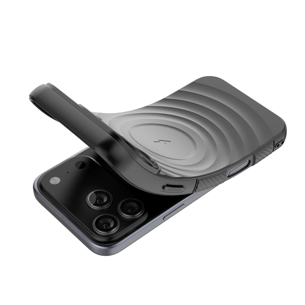 iPhone 17 Pro Max - Kickstand Ripple Texture Black — estuche (foto 5 de 13)