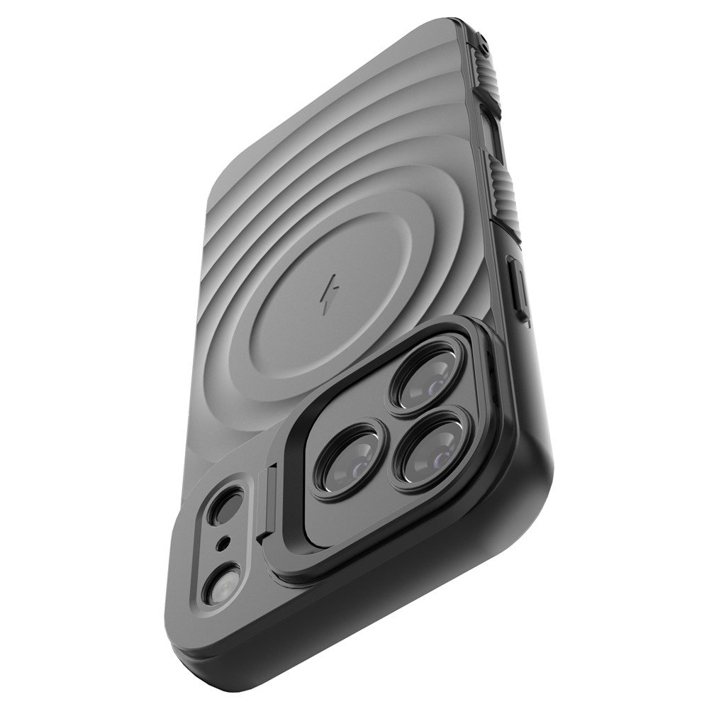 iPhone 17 Pro Max - Kickstand Ripple Texture Black — estuche (foto 7 de 13)
