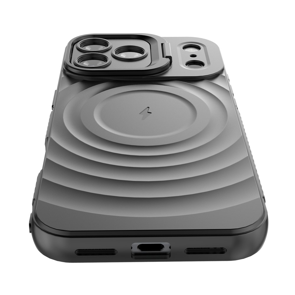 iPhone 17 Pro Max - Kickstand Ripple Texture Black — estuche (foto 8 de 13)