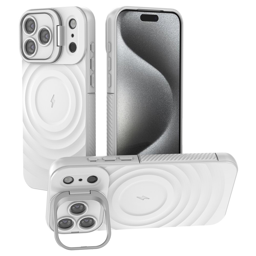 iPhone 17 Pro Max - Kickstand Ripple Texture White — estuche