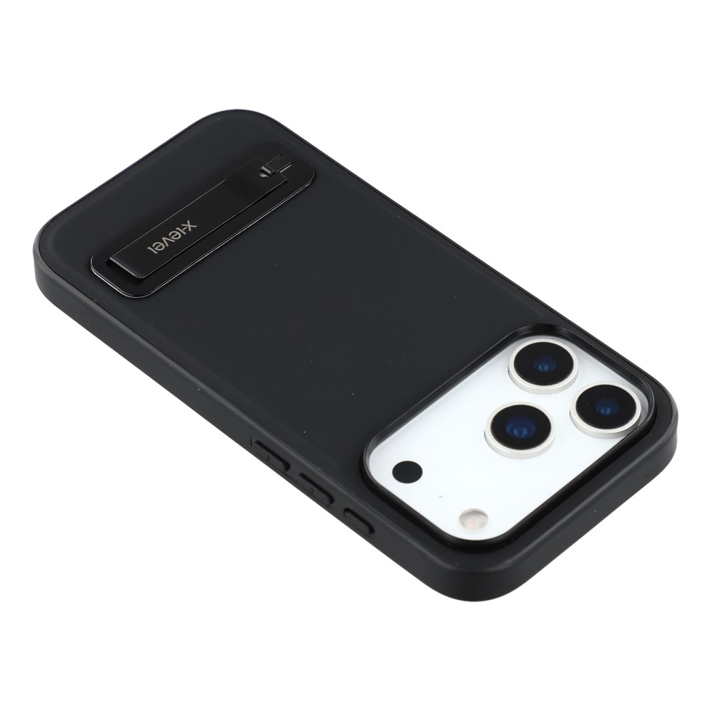 iPhone 17 Pro Max - X-LEVEL Leather Coated With Kickstand Black — estuche (foto 6 de 6)