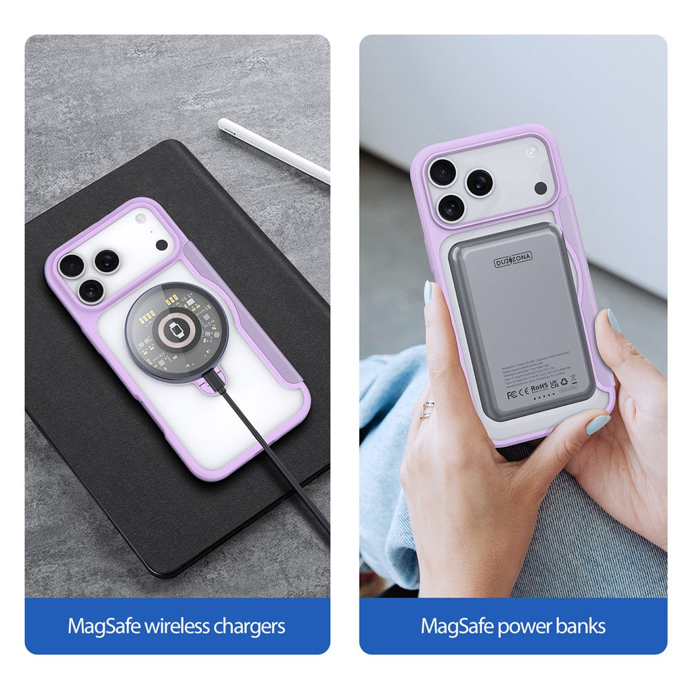 iPhone 17 Pro Max - DUX DUCIS Skin X Pro Series With MagSafe Purple — estuche (foto 3 de 12)