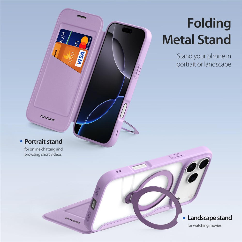 iPhone 17 Pro Max - DUX DUCIS Skin X Pro Series With MagSafe Purple — estuche (foto 4 de 12)