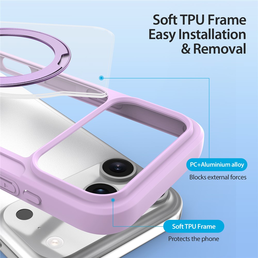 iPhone 17 Pro Max - DUX DUCIS Skin X Pro Series With MagSafe Purple — estuche (foto 9 de 12)