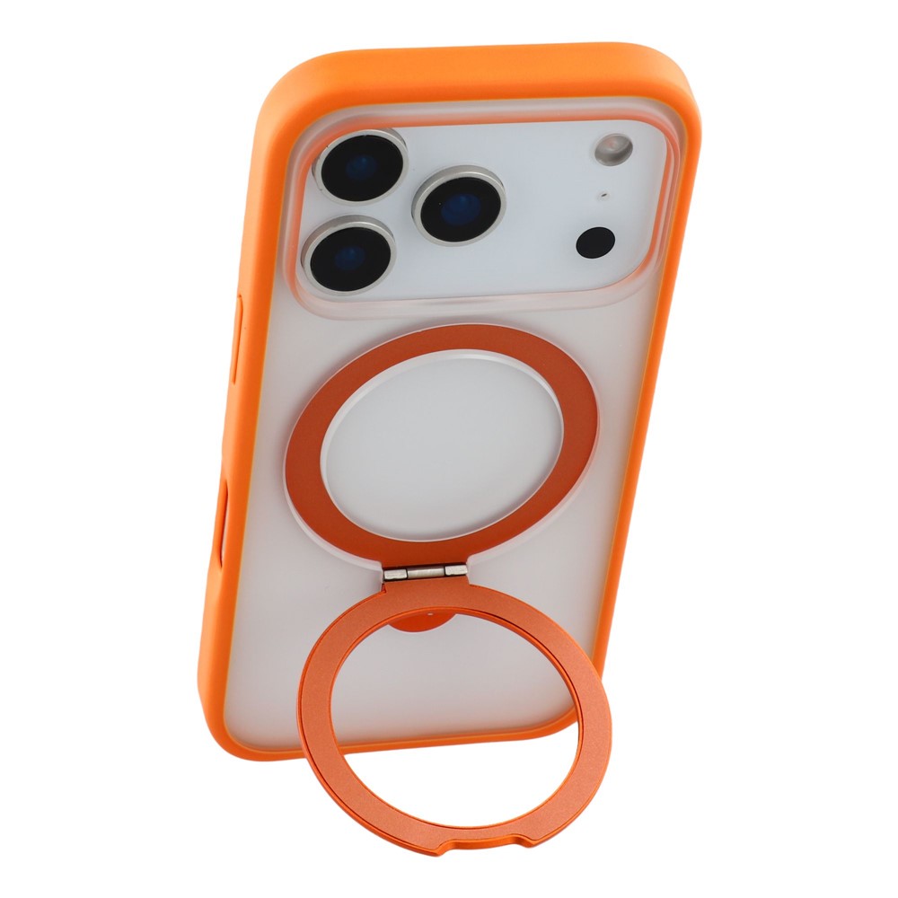 iPhone 17 Pro - X-LEVEL Metal Kickstand Orange — estuche (foto 4 de 7)