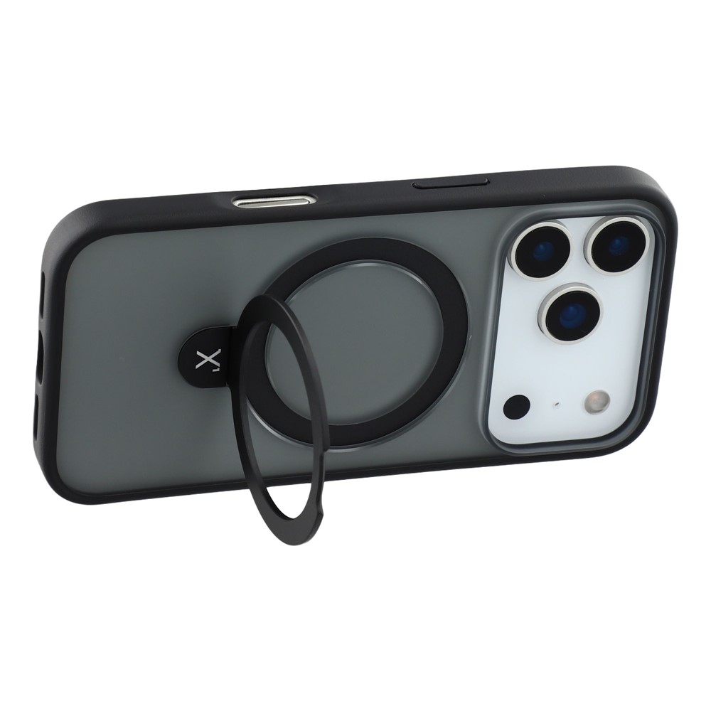 iPhone 17 Pro - X-LEVEL Metal Kickstand Black — estuche (foto 5 de 7)