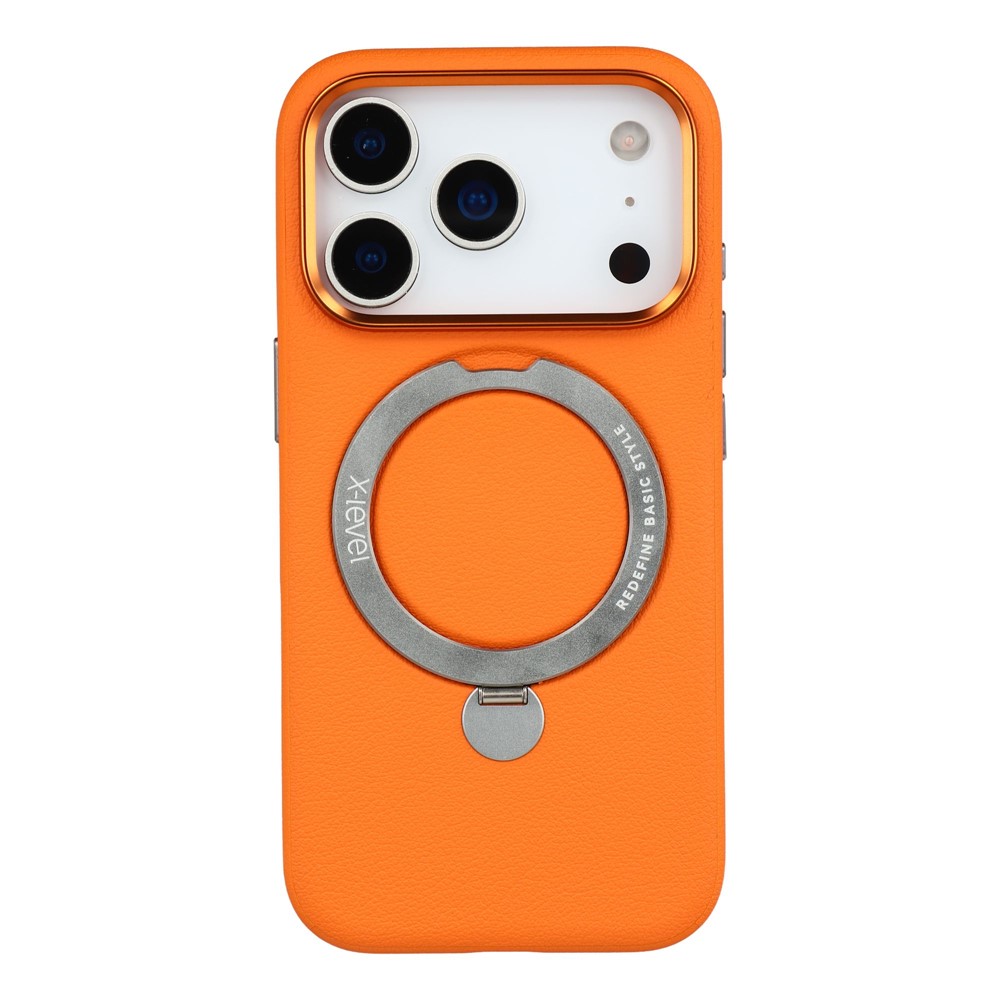 iPhone 17 Pro - X-LEVEL Kickstand Magnetic Case Orange — estuche (foto 3 de 6)