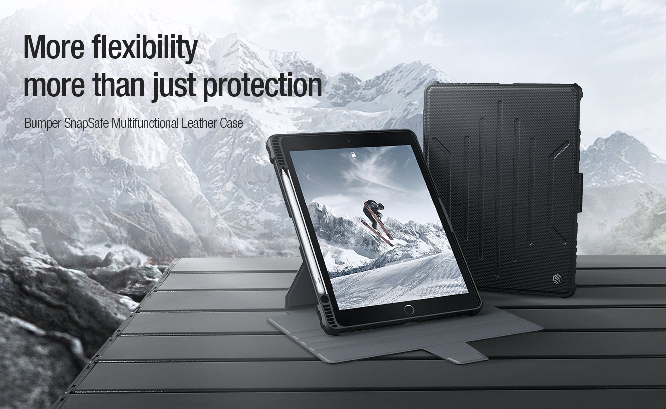 iPad 10.2 - NILLKIN Bumper SnapSafe Case Blue — estuche (foto 3 de 8)
