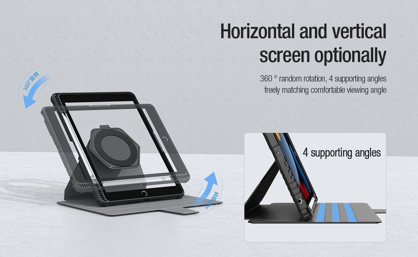 iPad 10.2 - NILLKIN Bumper SnapSafe Case Blue — estuche (foto 4 de 8)