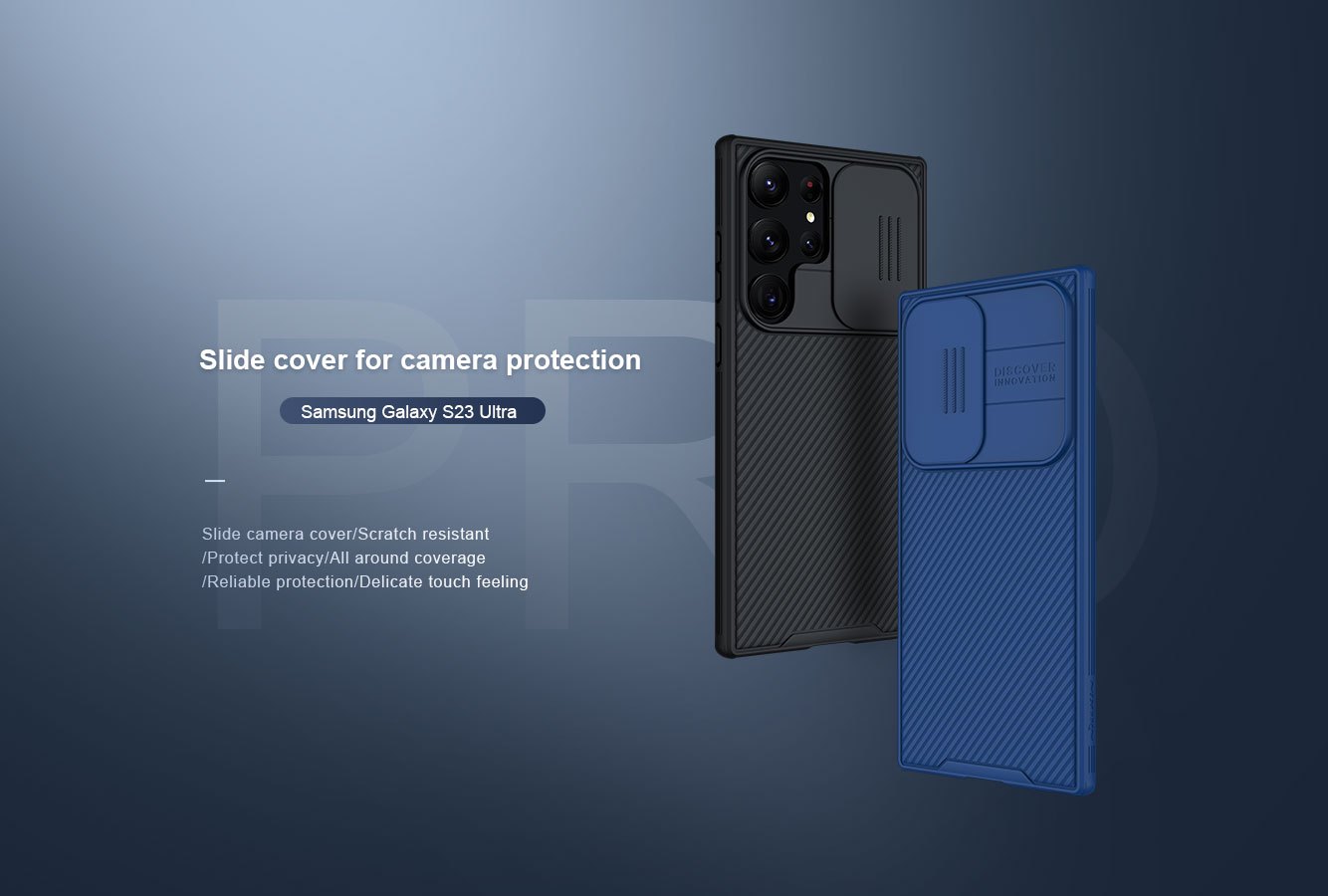 Samsung Galaxy S23 Ultra - NILLKIN CamShield Pro Black — estuche (foto 3 de 8)