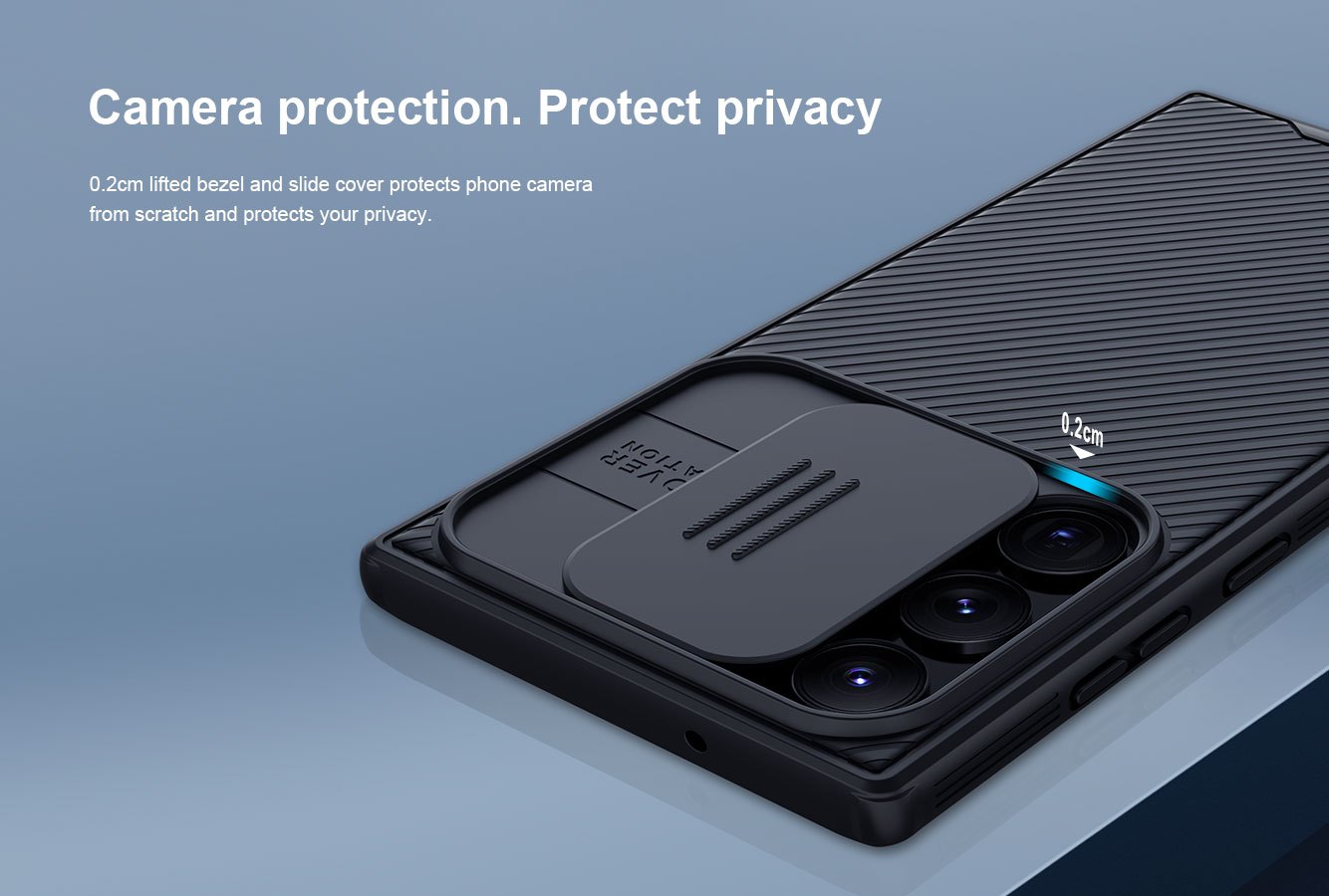 Samsung Galaxy S23 Ultra - NILLKIN CamShield Pro Black — estuche (foto 4 de 8)