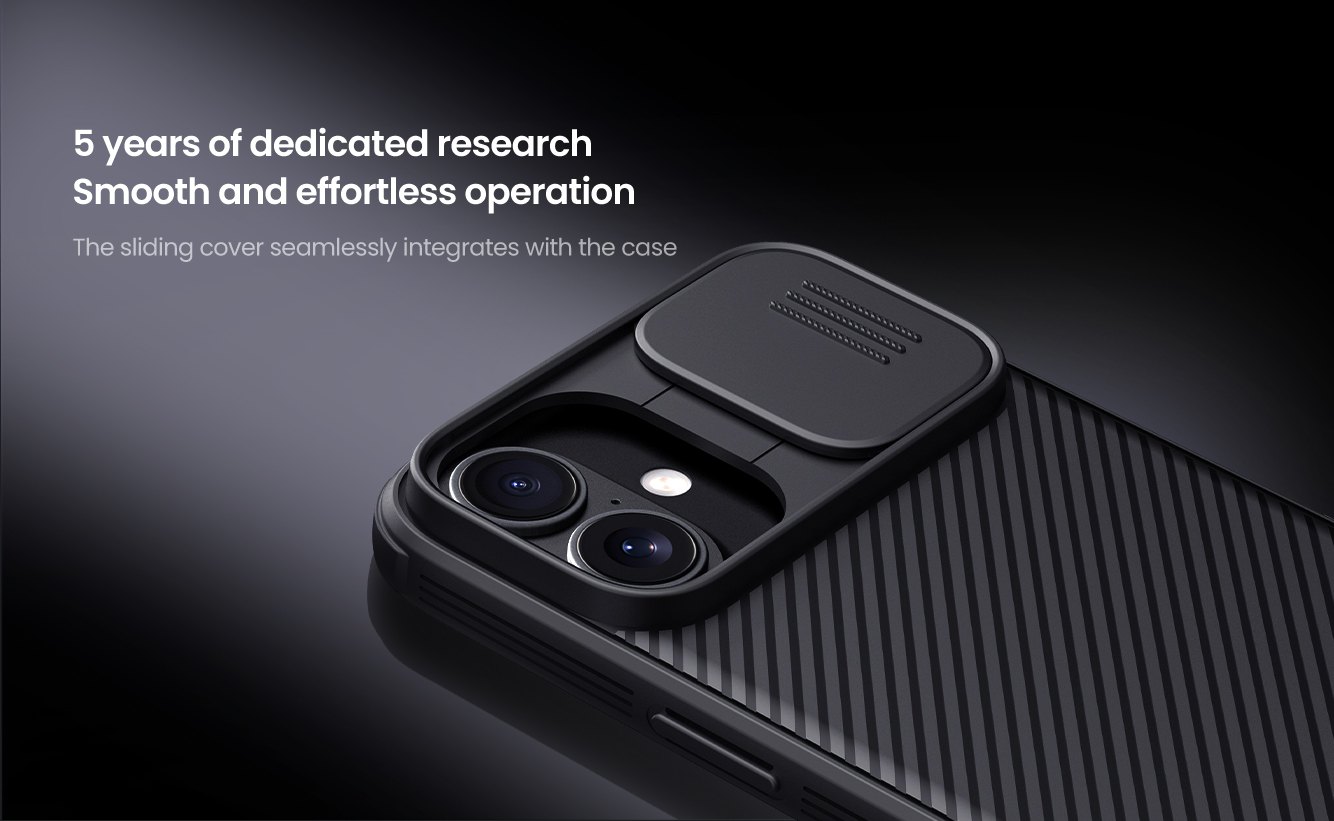 iPhone 16 - NILLKIN CamShield Pro Black — estuche (foto 4 de 8)